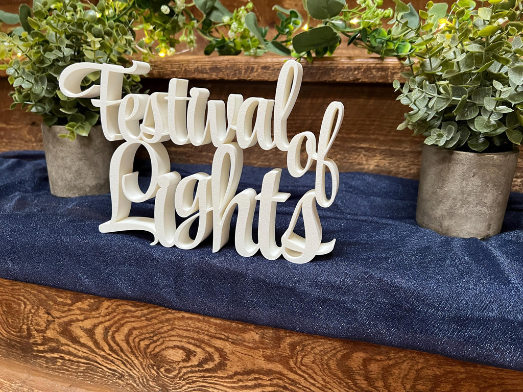 Festival of Lights Freestanding Sign Decor