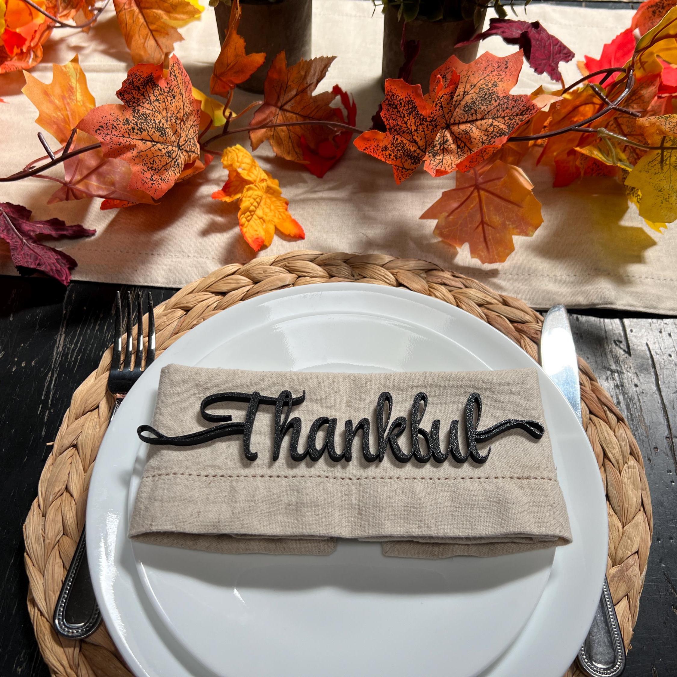 Thankful Plate Decor | Thankful Table Decor