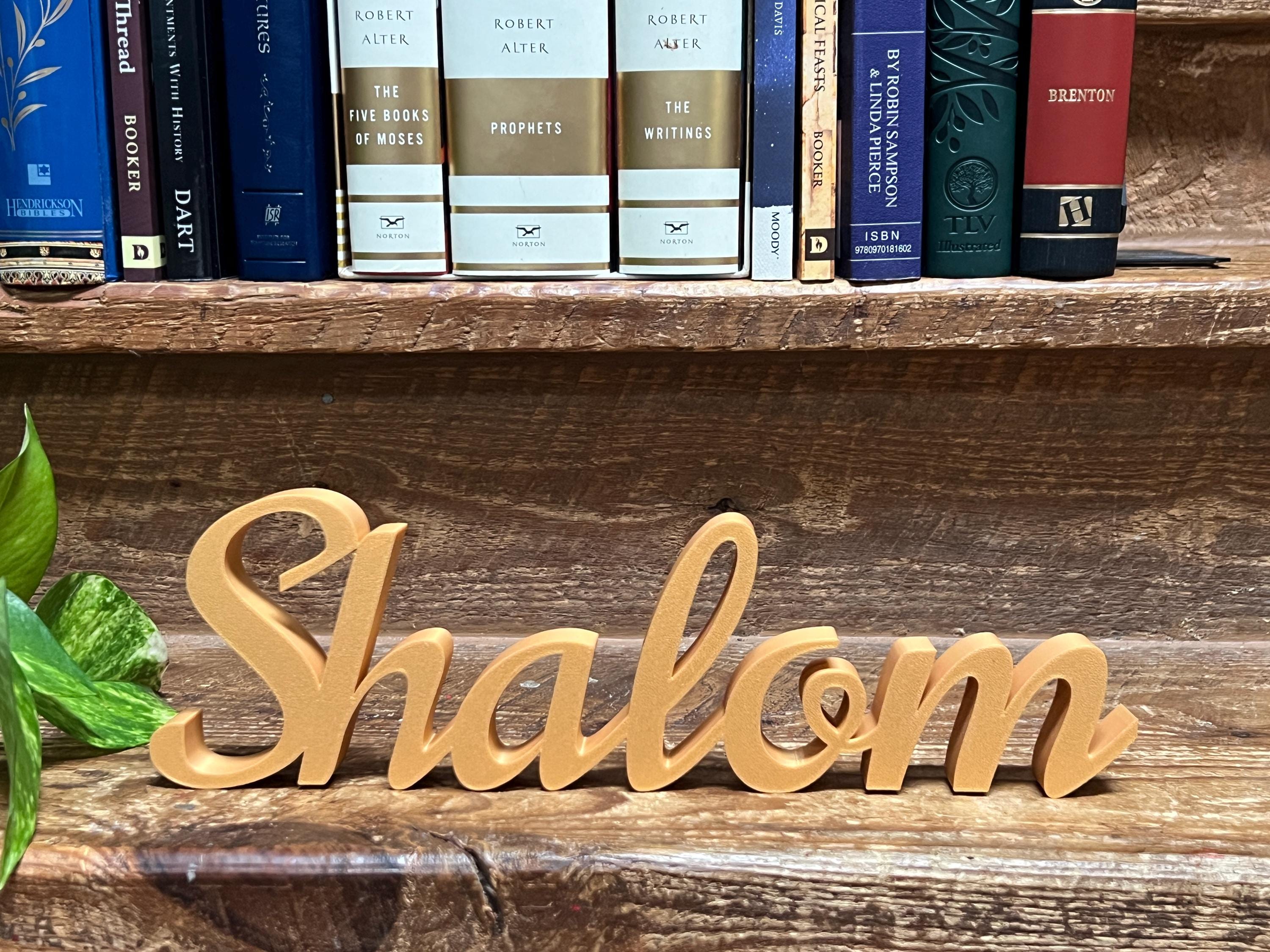 Shalom Freestanding Sign Decor | Shabbat Shalom Bundle Available