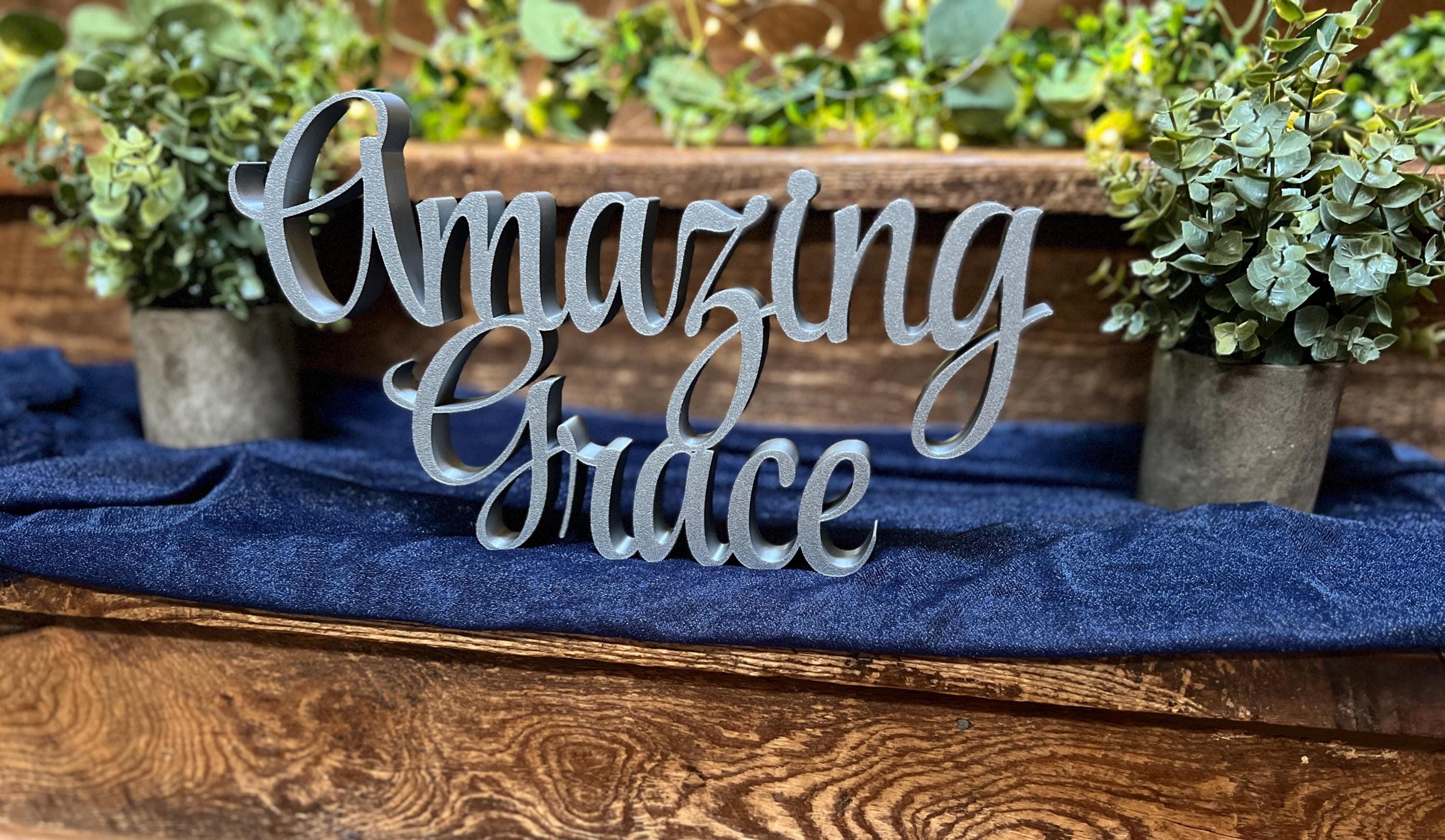 Amazing Grace Freestanding Sign Decor