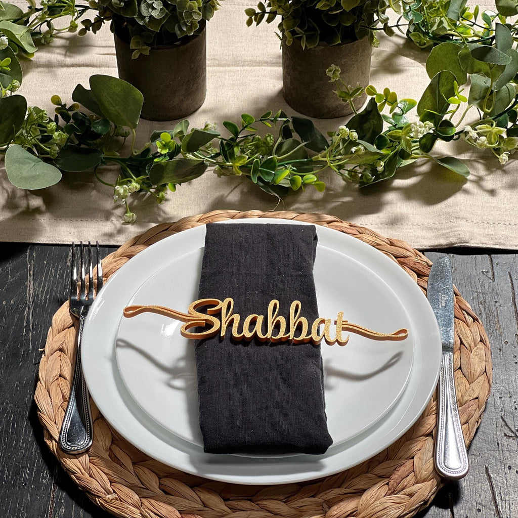 Shabbat Plate Decor | Shabbat Table Decor