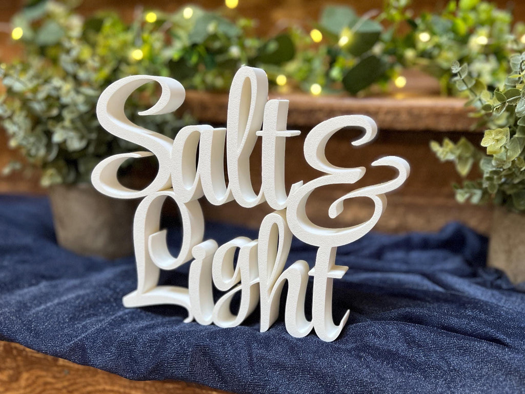 Salt and Light Freestanding Sign Decor
