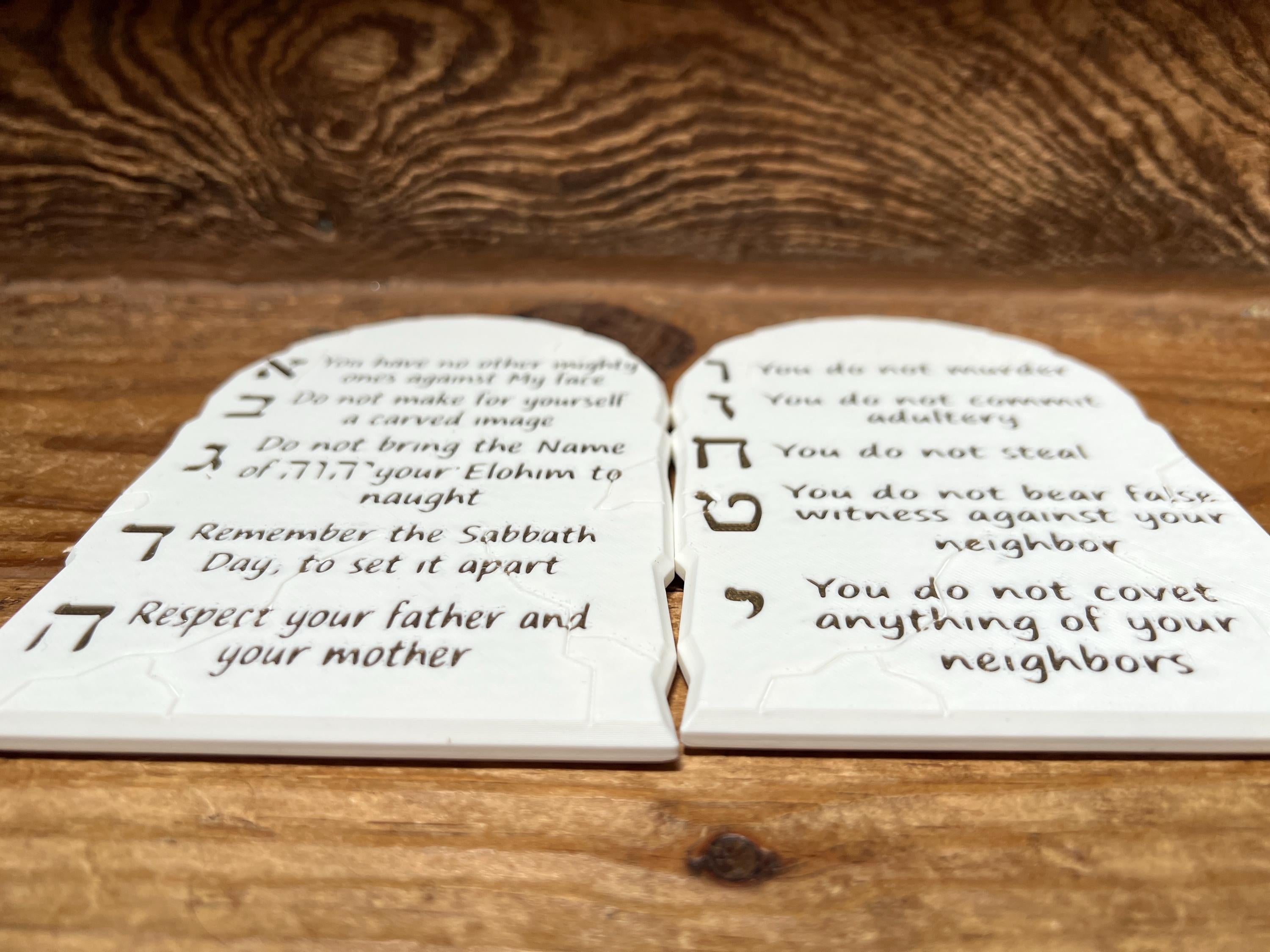 The Ten Commandments Tablets | 3D Printed