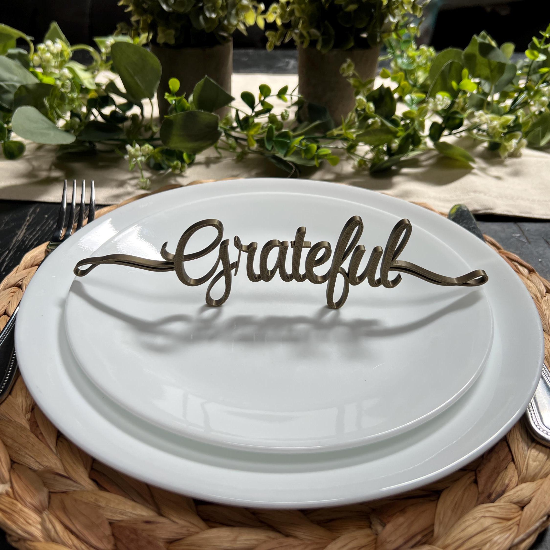 Grateful Plate Decor | Grateful Table Decor