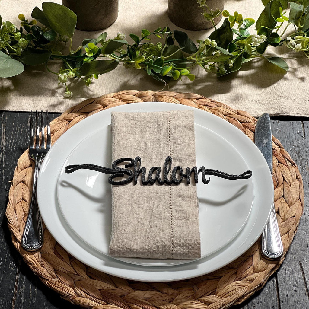 Shalom Plate Decor | Shalom Table Decor