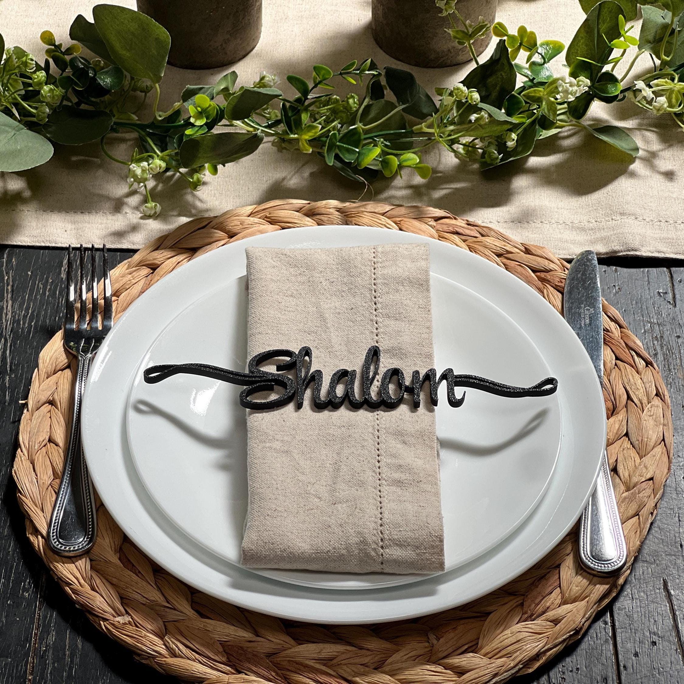 Shalom Plate Decor | Shalom Table Decor