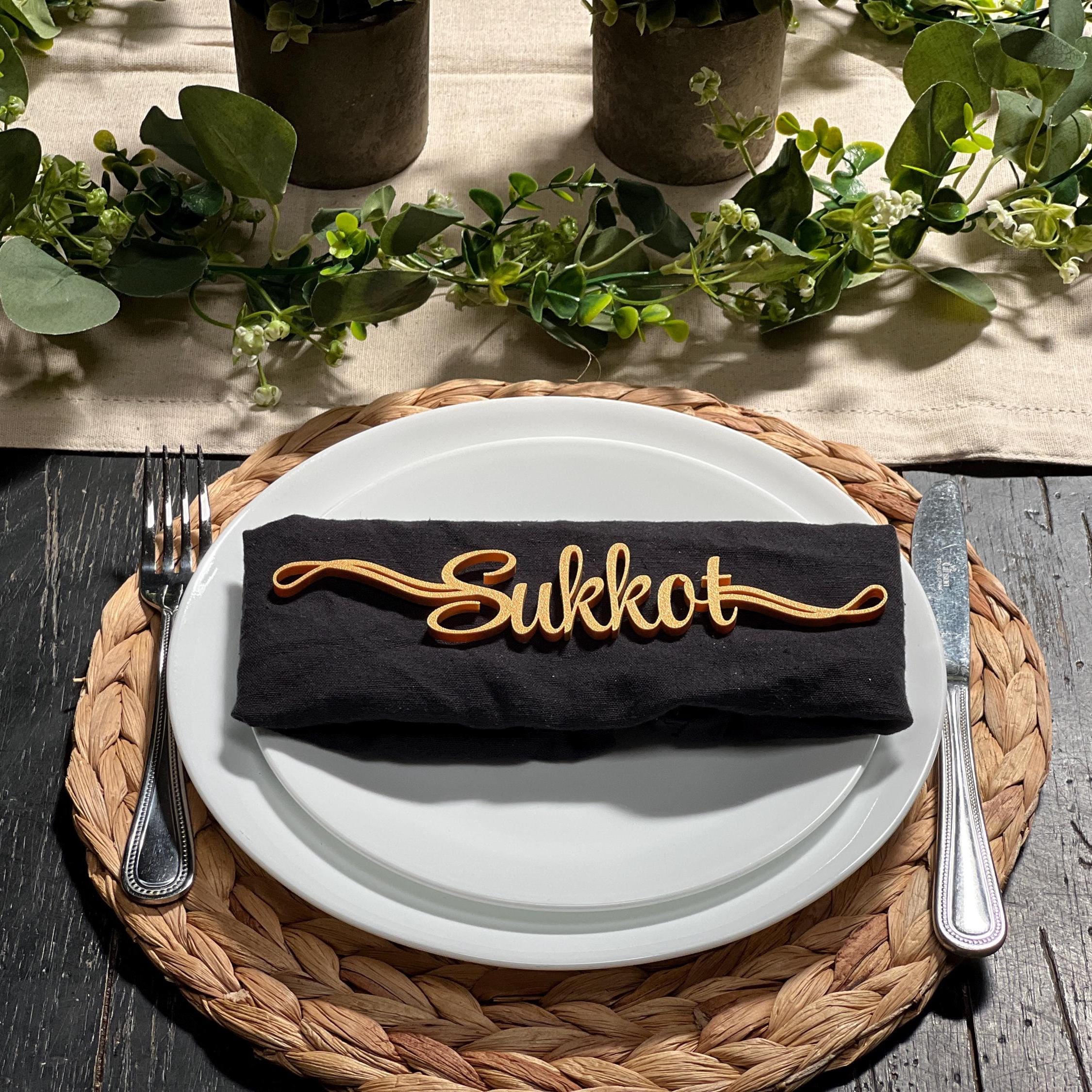 Sukkot Plate Decor | Sukkot Table Decor | Sukkot Place Cards |  Sukkot Decor | Set Apart Art | Jewish Home Decore