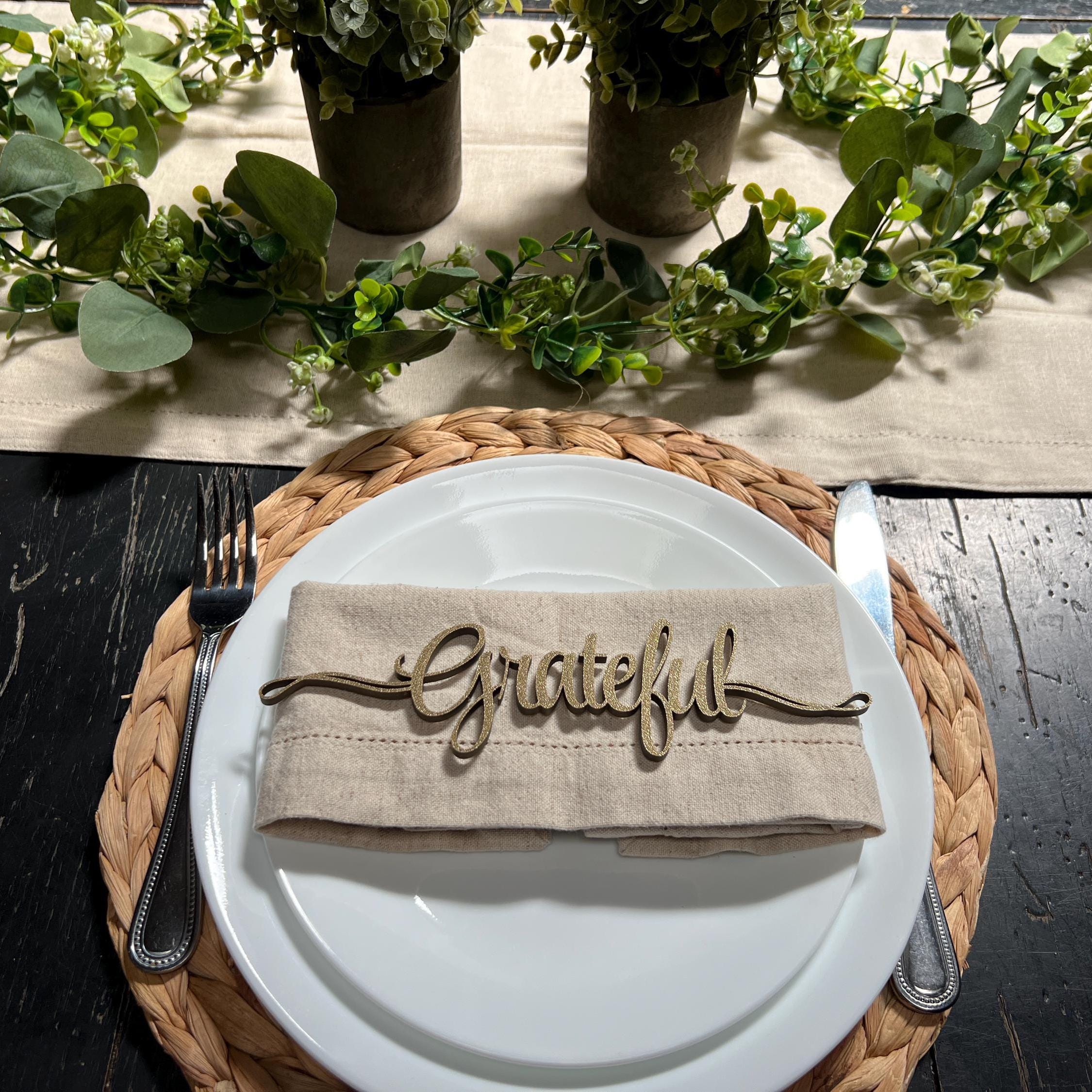 Grateful Plate Decor | Grateful Table Decor