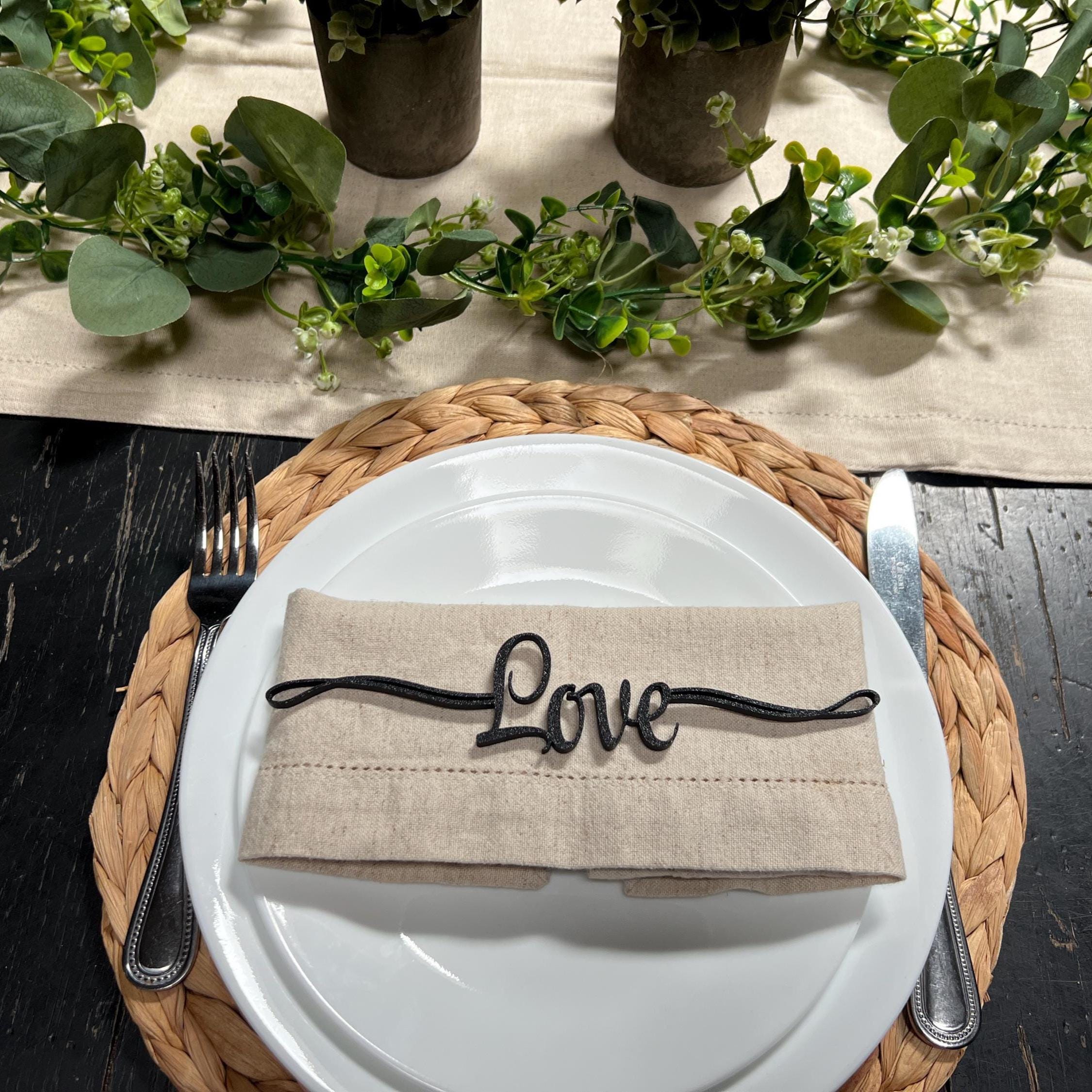 Love Plate Decor | Love Table Decor