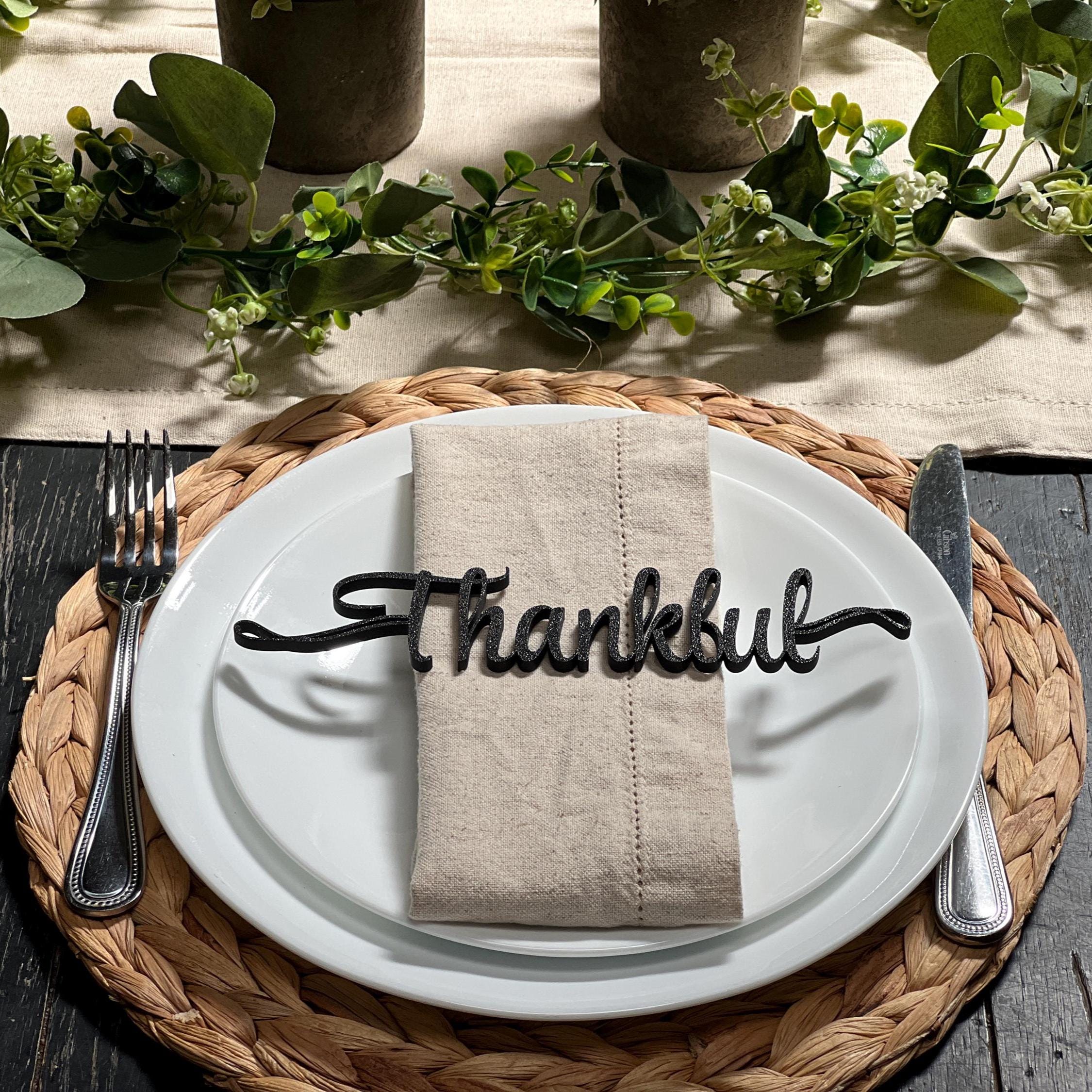 Thankful Plate Decor | Thankful Table Decor