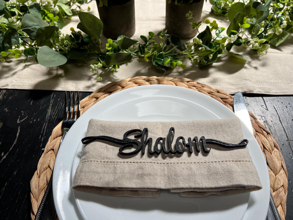 Shabbat Plate Decor | Shabbat Table Decor