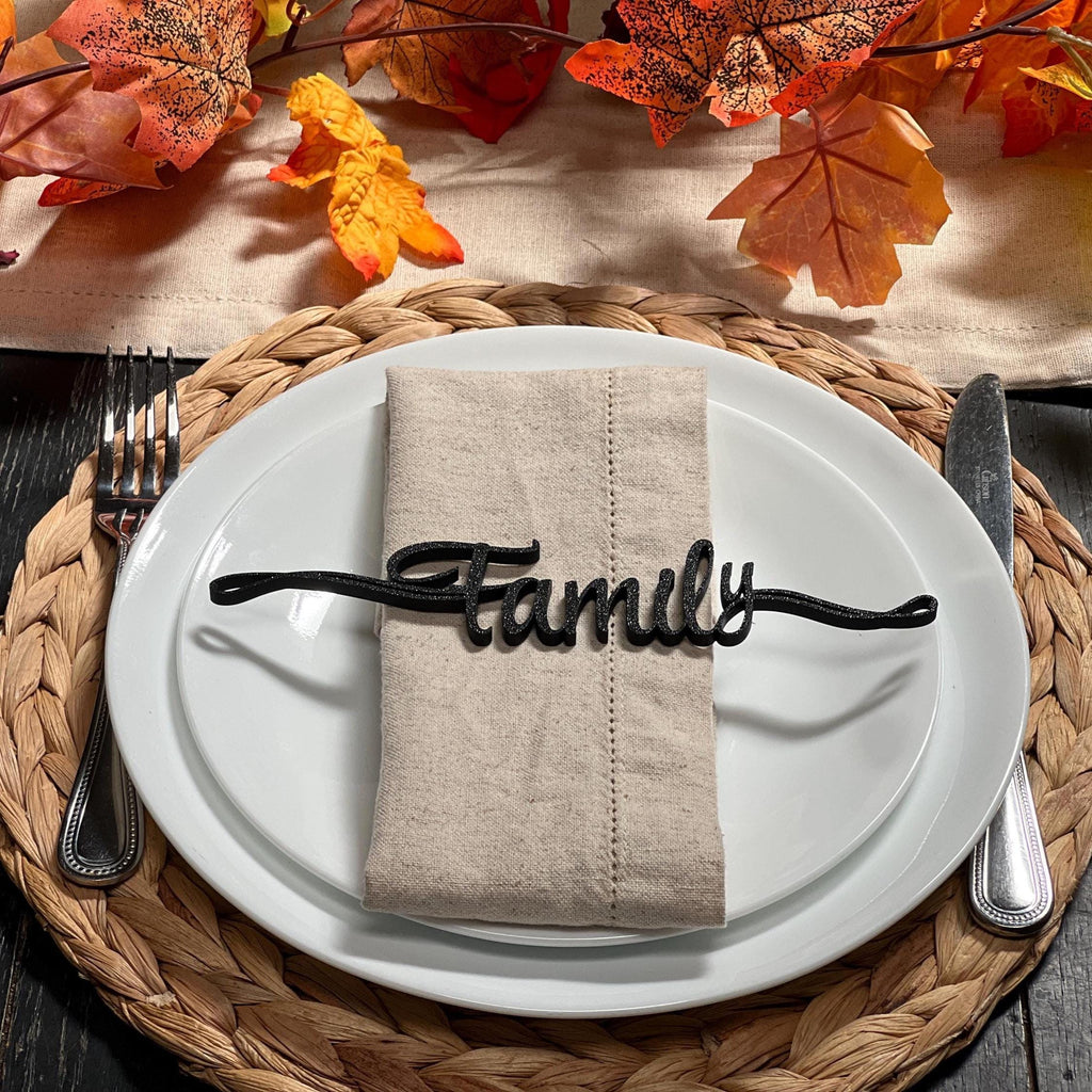 Family Plate Decor | Family Table Decor | Family Place Cards | Thanksgiving Decor | Sukkot Decor | Tabernacles Decor