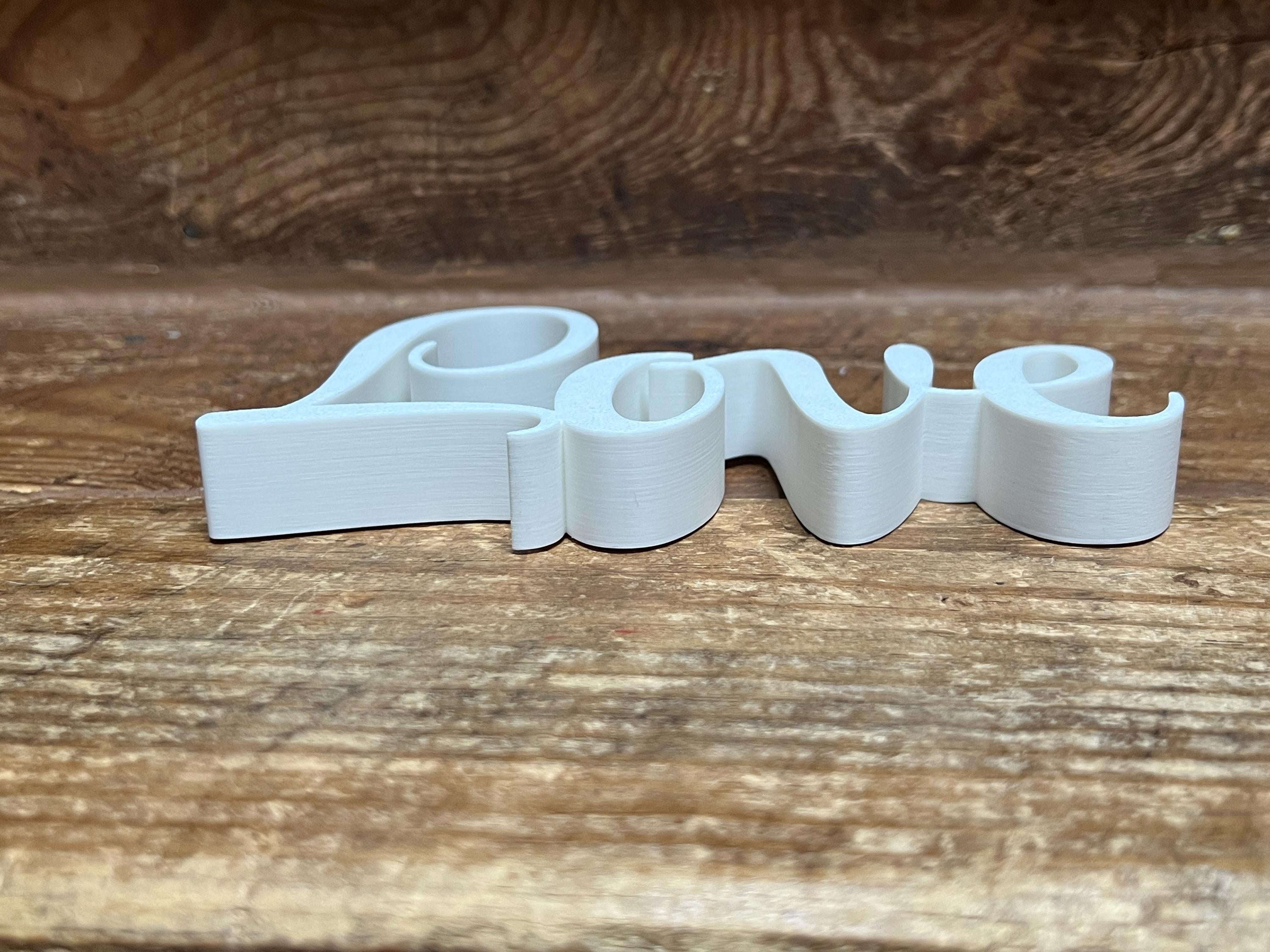 Love Freestanding Sign Decor | Love 3D Name Sign | Scriptural Decoration | Artful Christian Wall Decor