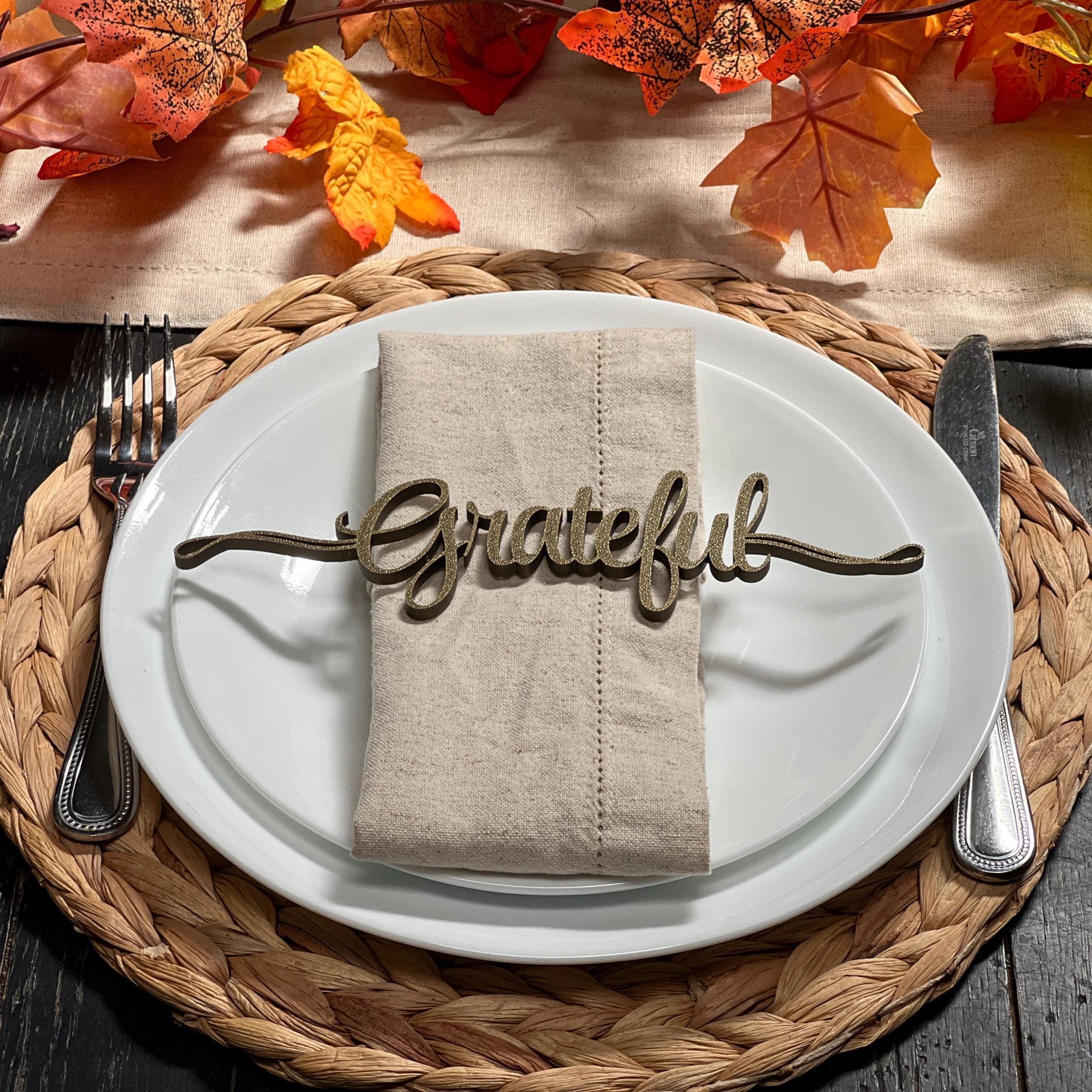 Grateful Plate Decor | Grateful Table Decor