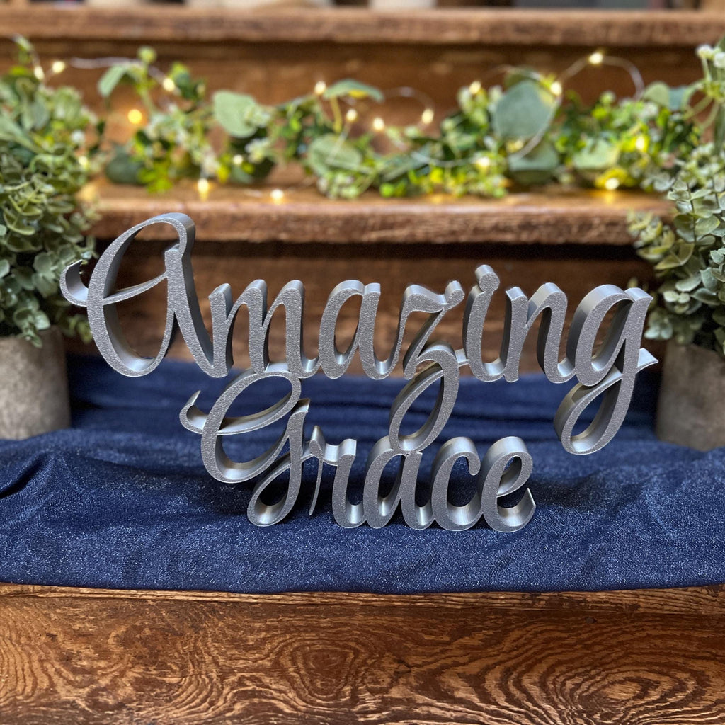 Amazing Grace Freestanding Sign Decor