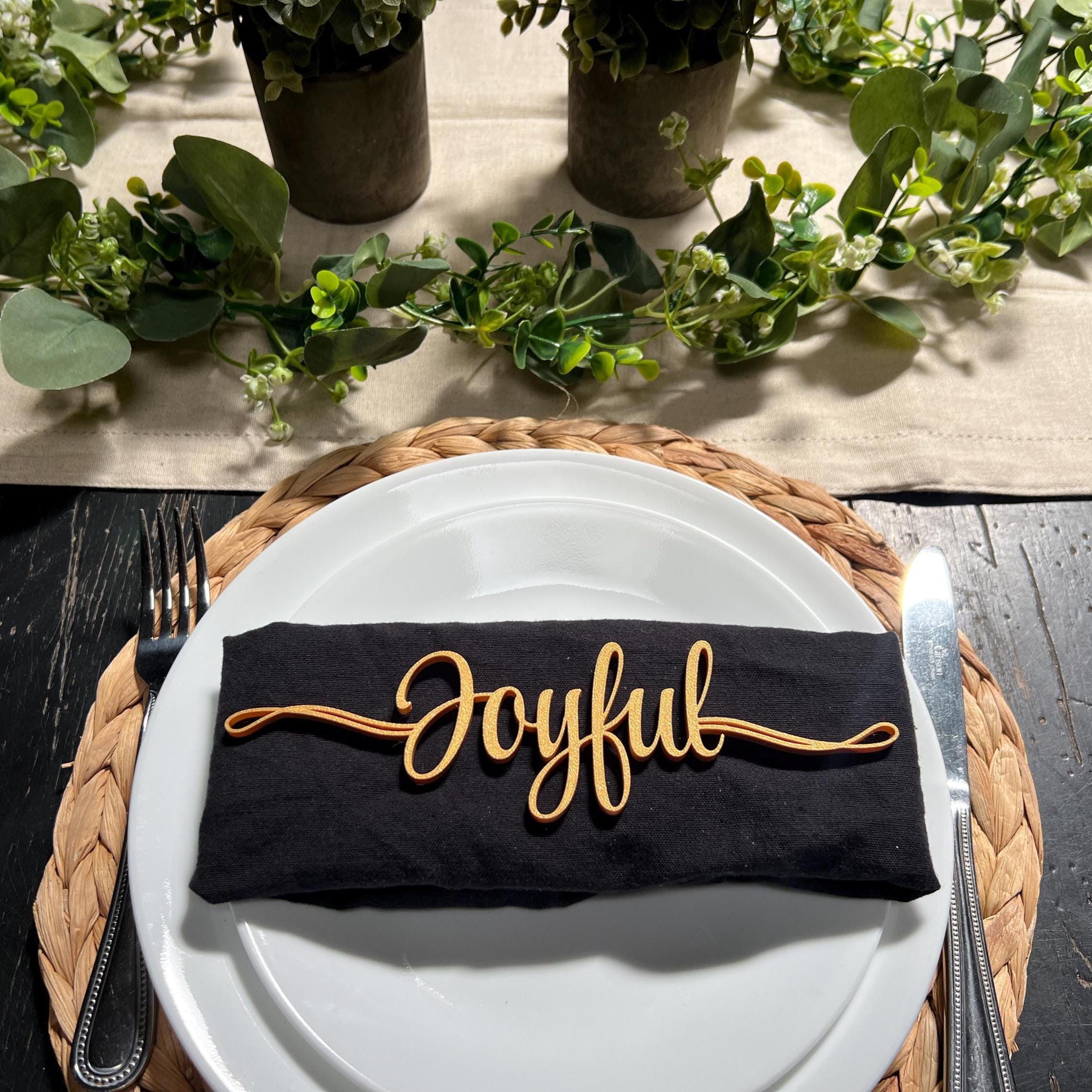 Joyful Plate Decor | Joyful Table Decor