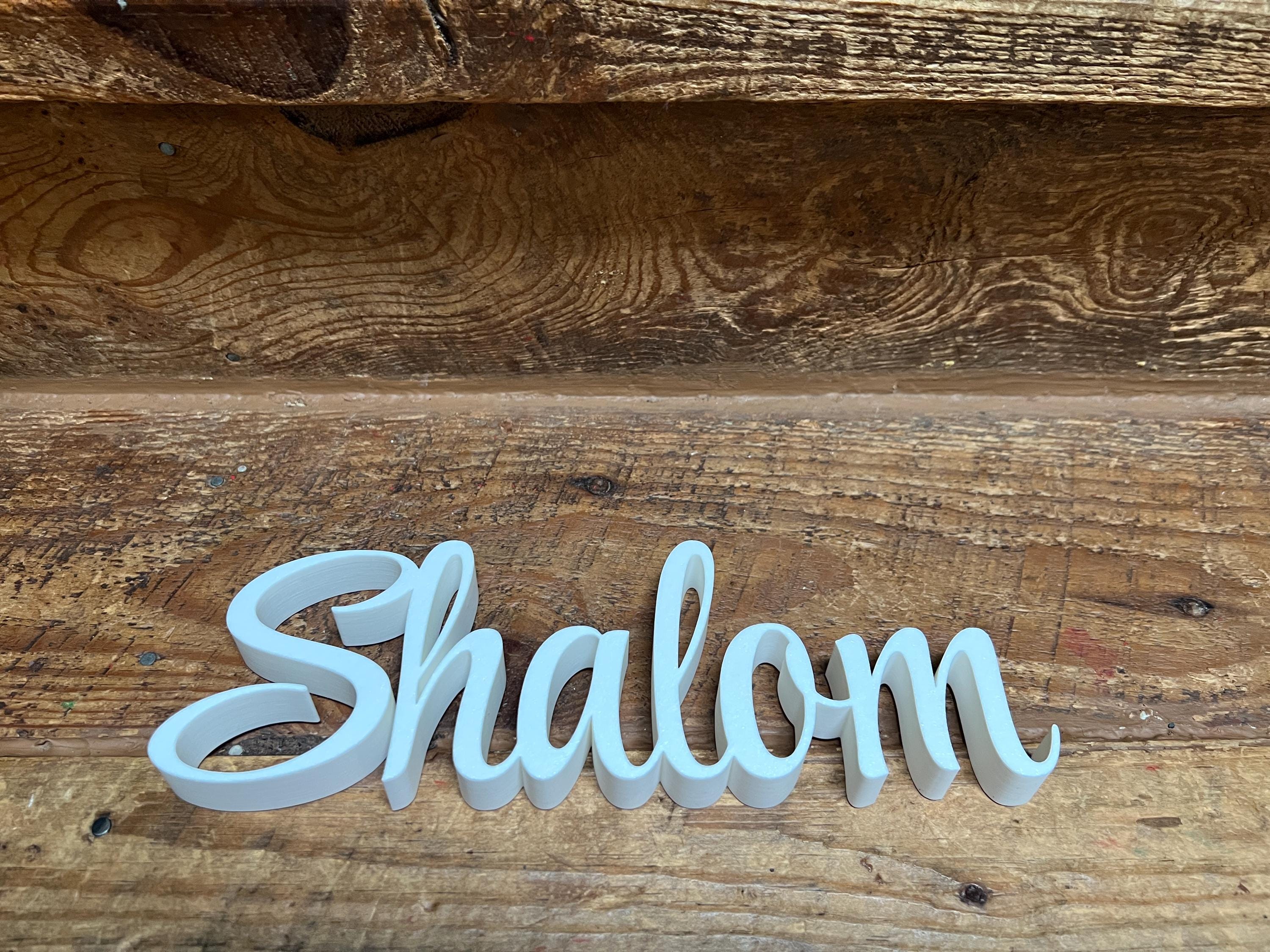 Shalom Peace Freestanding Sign Decor | Shabbat Shalom Bundle Available