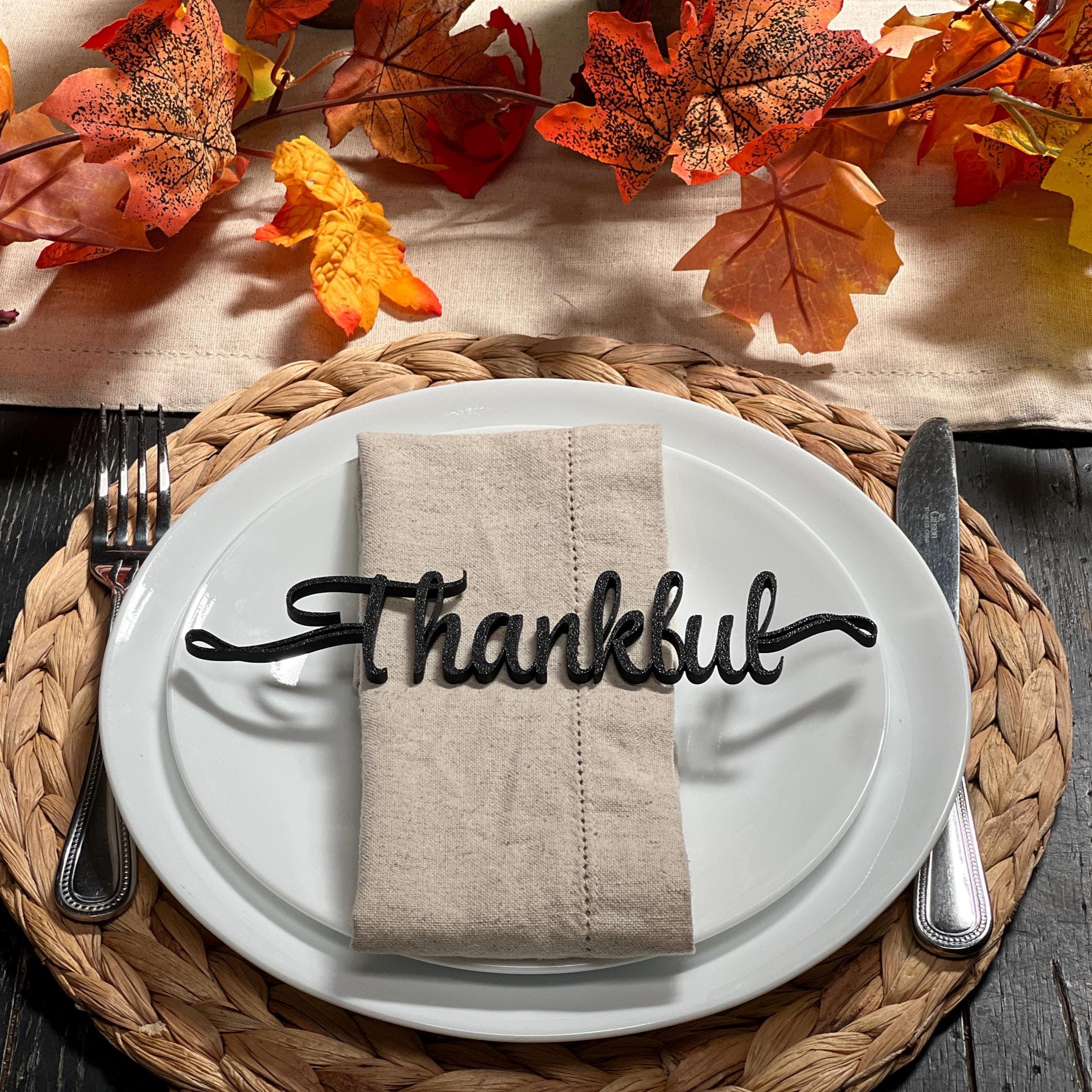 Thankful Plate Decor | Thankful Table Decor