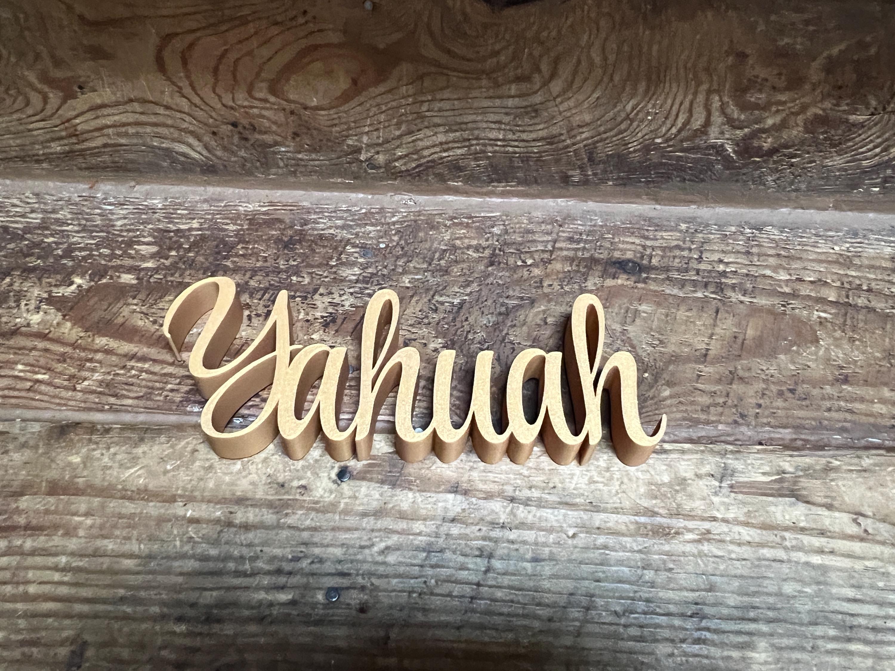 Yahuah Freestanding Sign Decor | Yahuah 3D Name Sign | Yahuah Decoration | YHWH YH WH