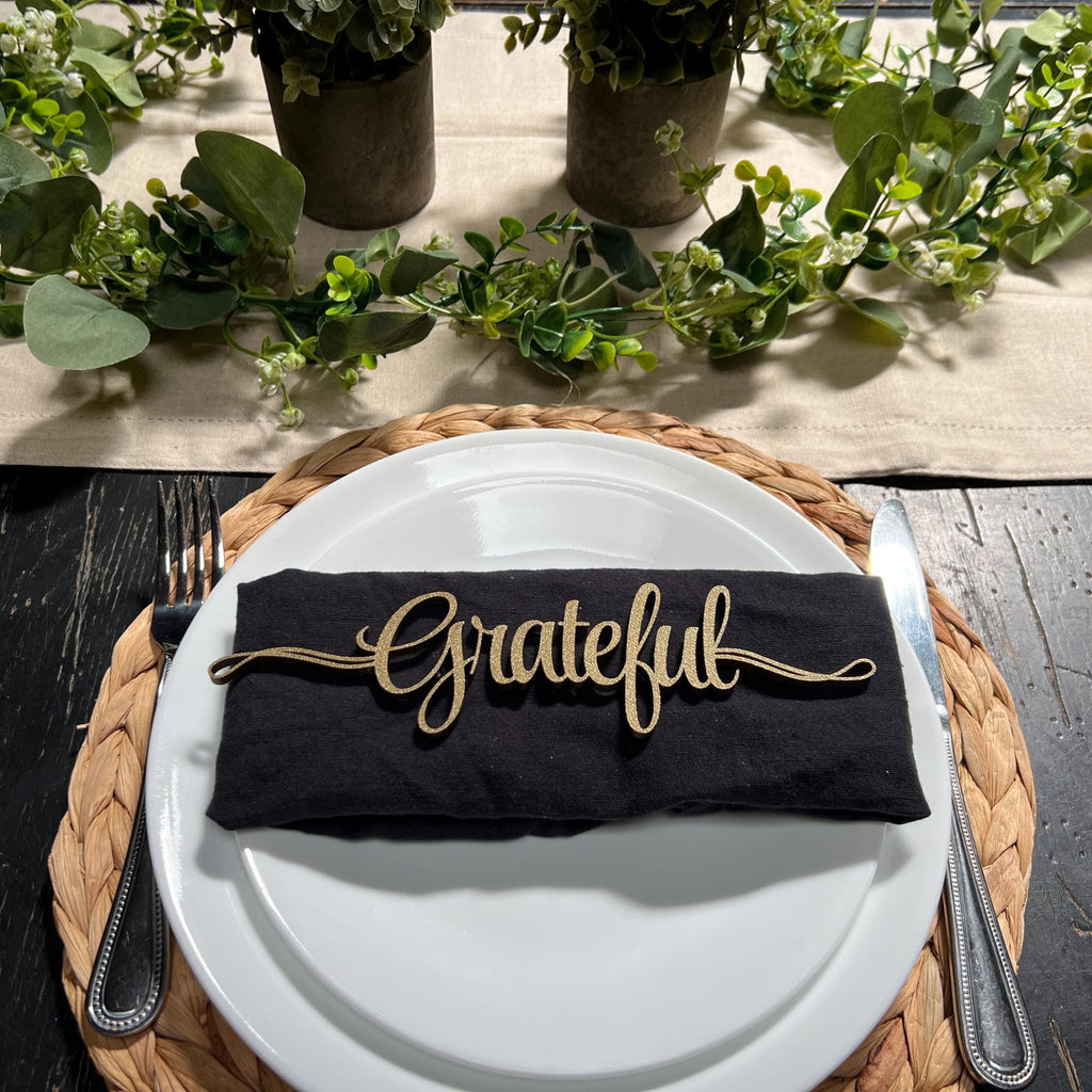 Grateful Plate Decor | Grateful Table Decor