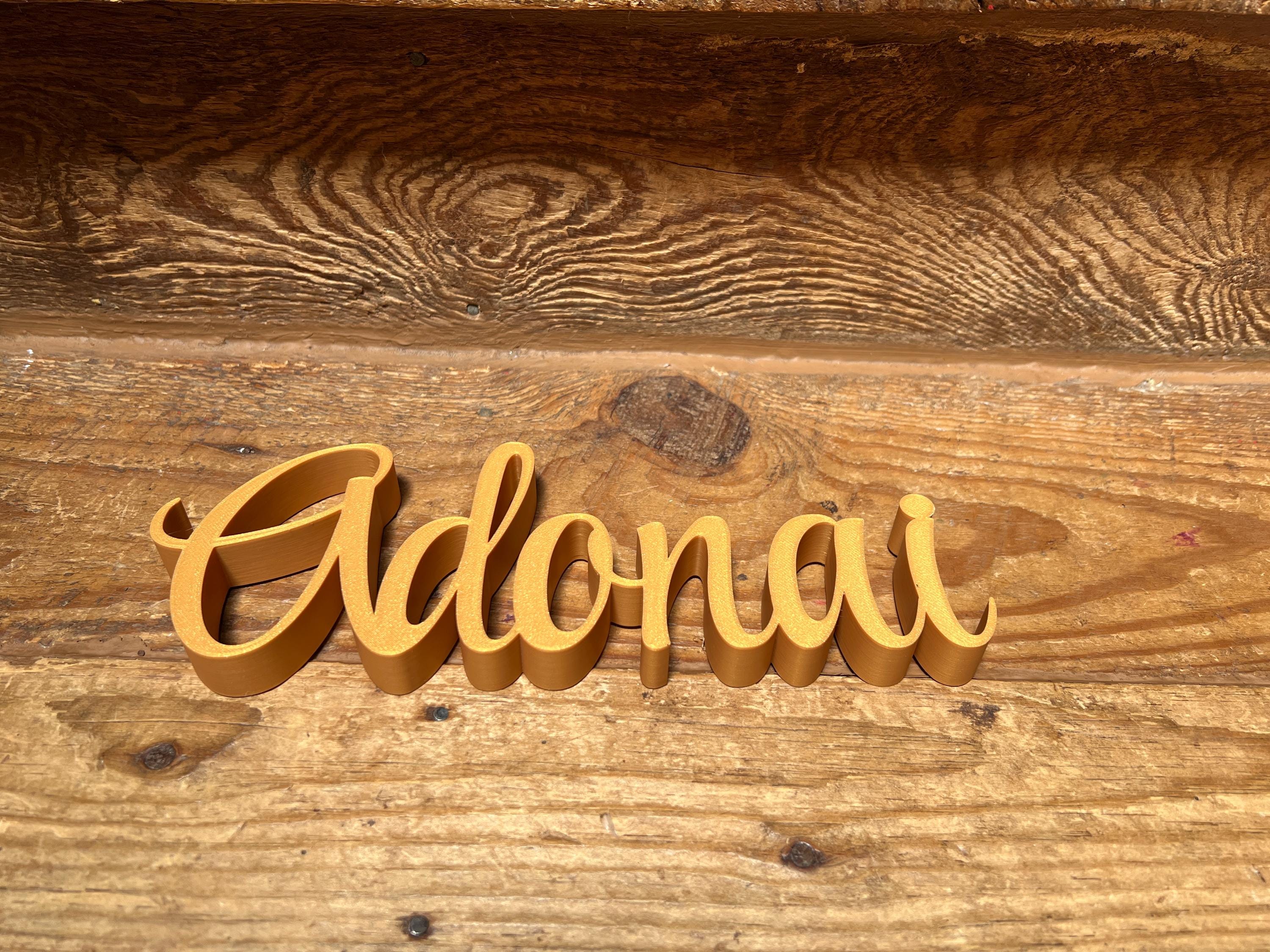 Adonai Freestanding Sign Decor