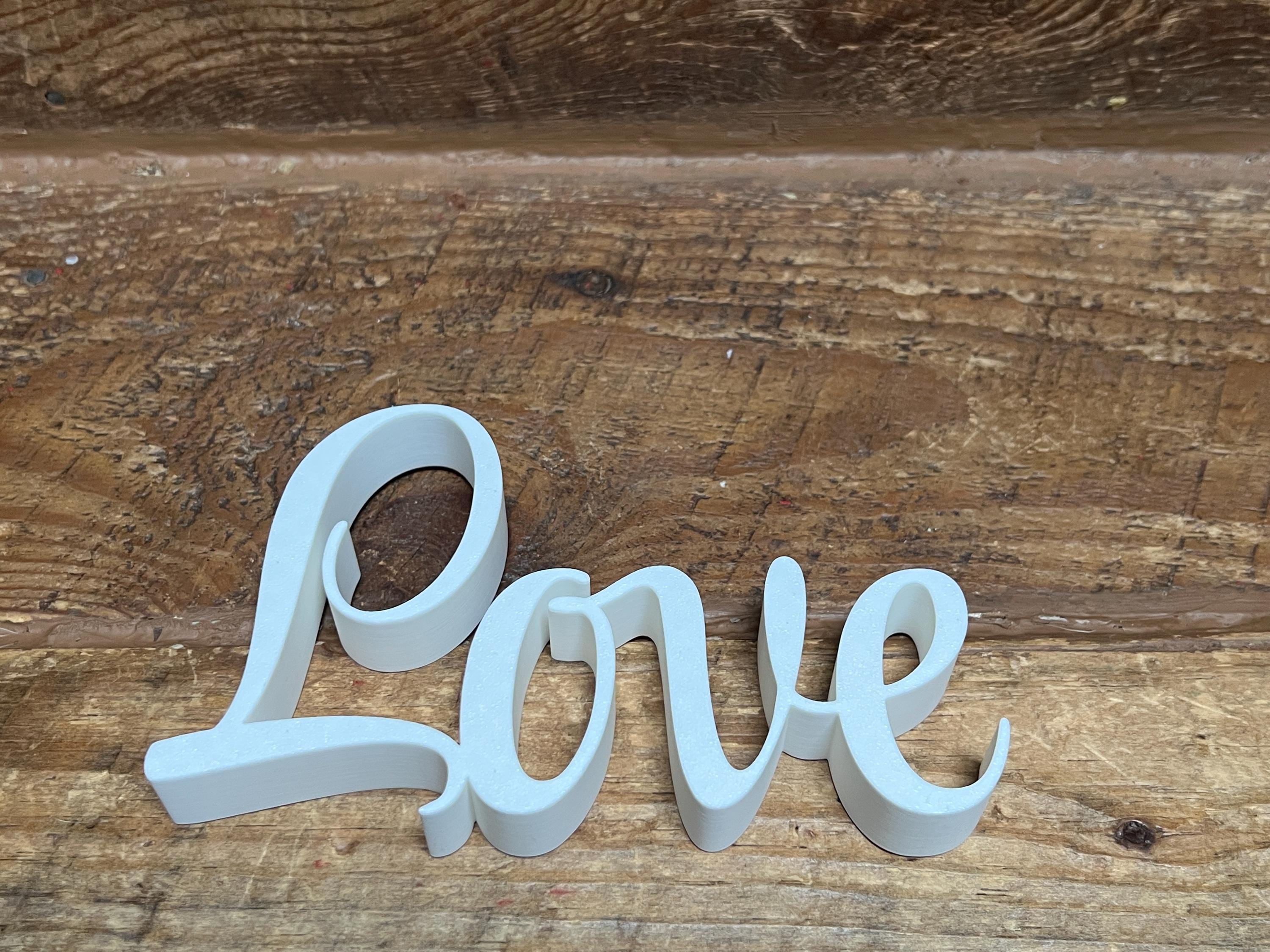 Love Freestanding Sign Decor | Love 3D Name Sign | Scriptural Decoration | Artful Christian Wall Decor