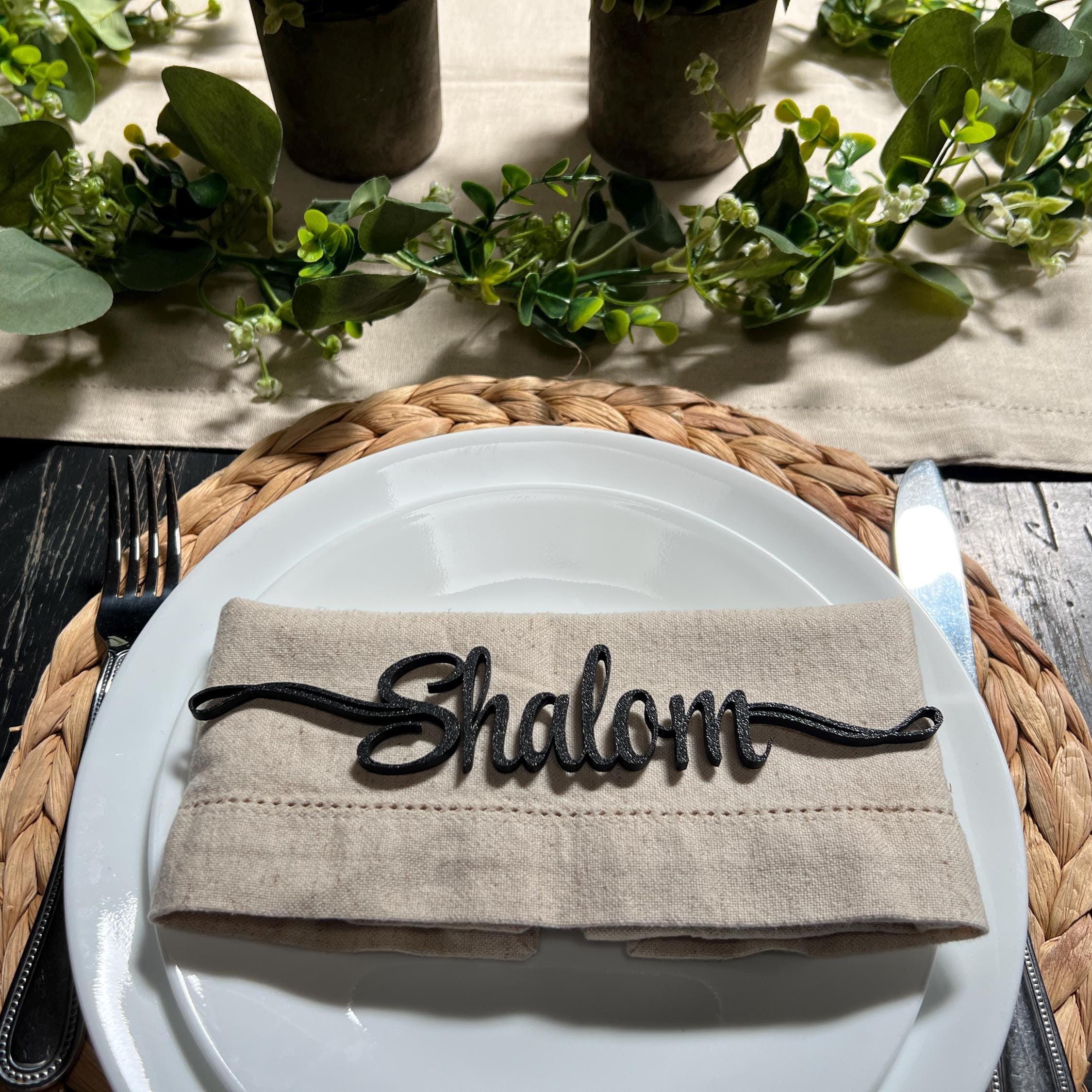 Shalom Plate Decor | Shalom Table Decor