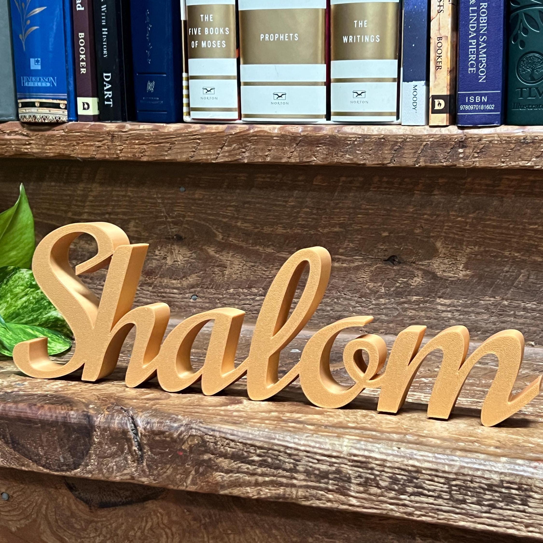 Shalom Freestanding Sign Decor | Shabbat Shalom Bundle Available