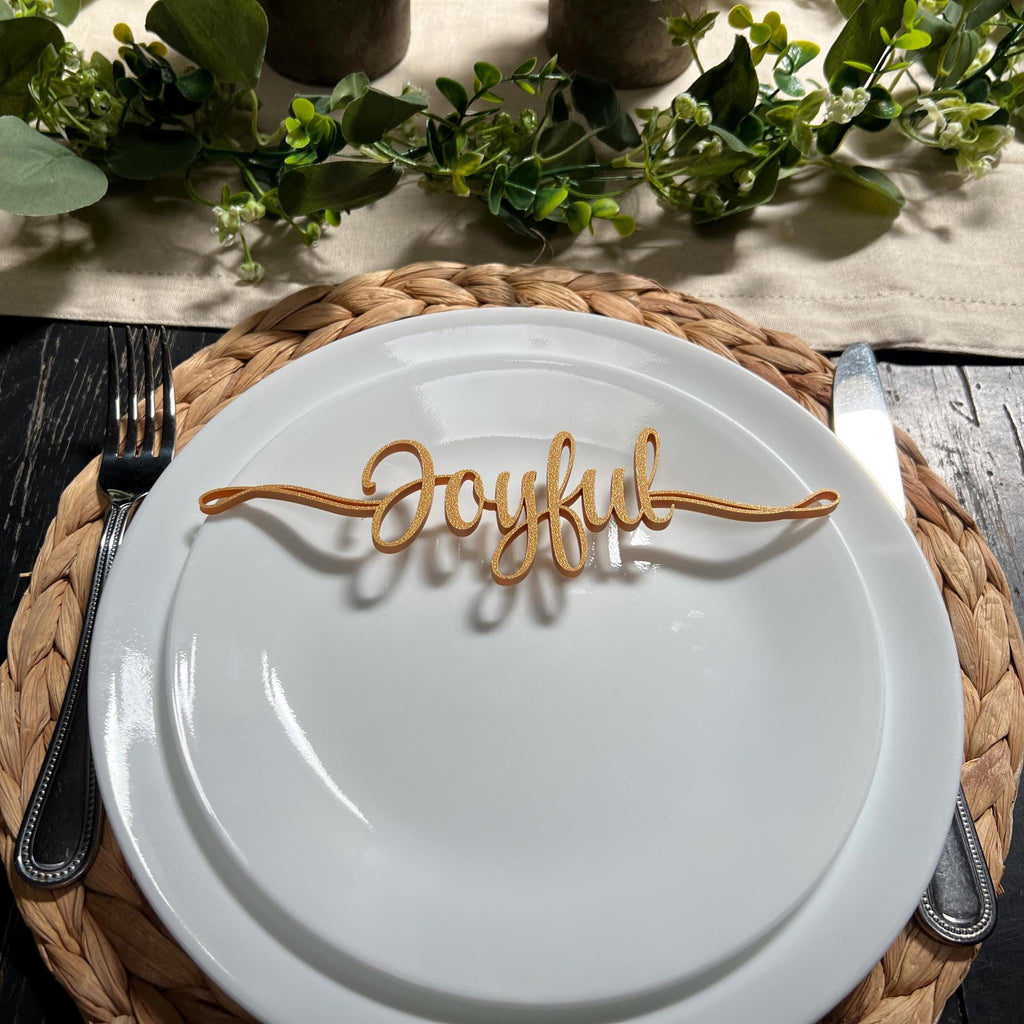 Joyful Plate Decor | Joyful Table Decor