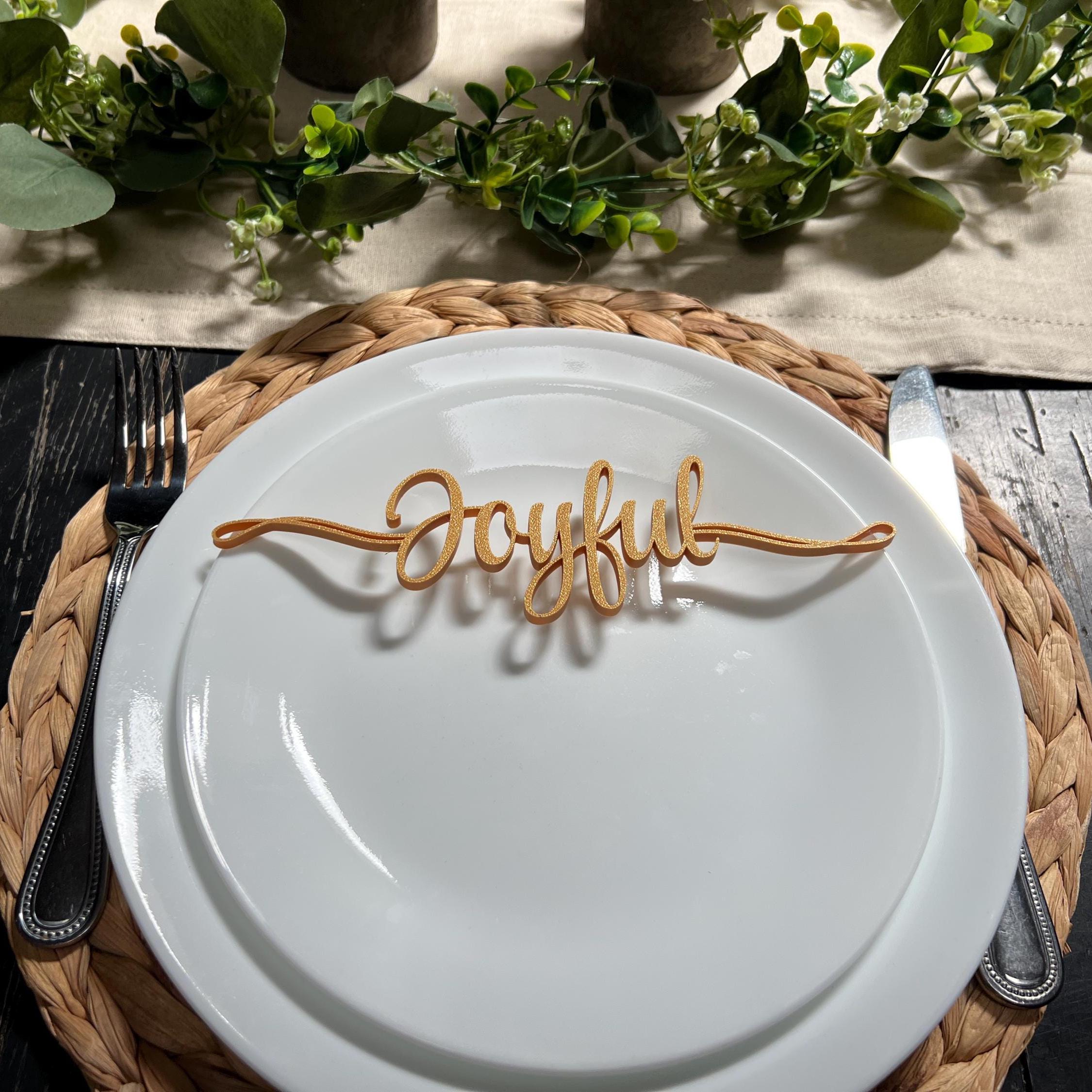 Joyful Plate Decor | Joyful Table Decor