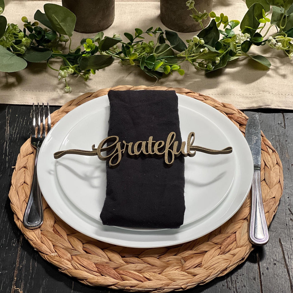 Grateful Plate Decor | Grateful Table Decor