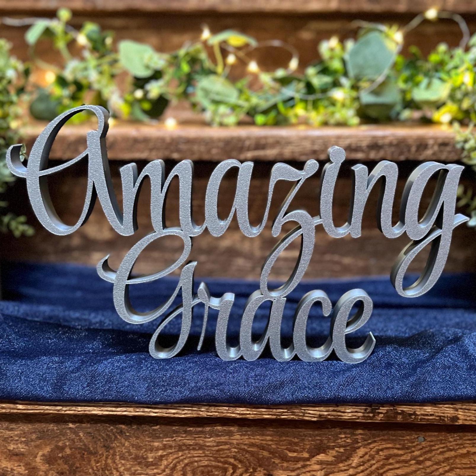 Amazing Grace Freestanding Sign Decor