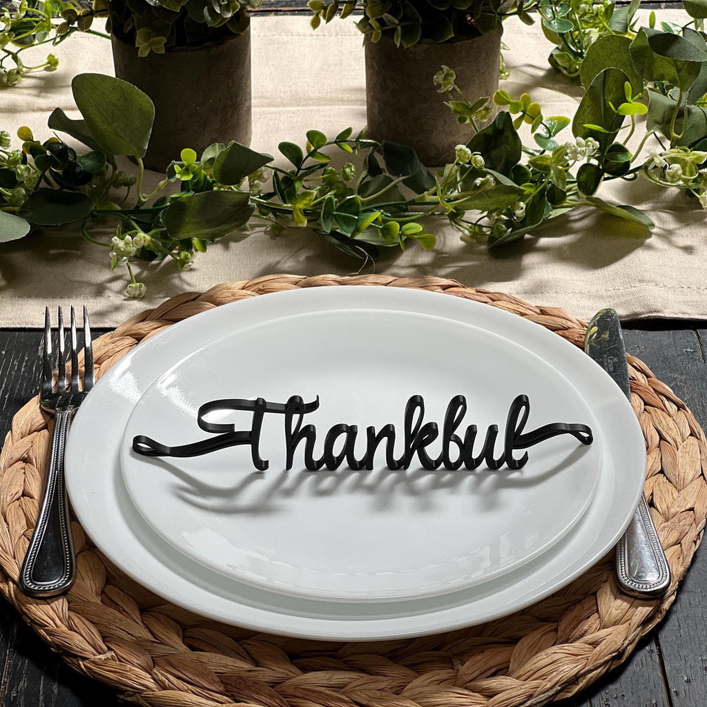 Thankful Plate Decor | Thankful Table Decor