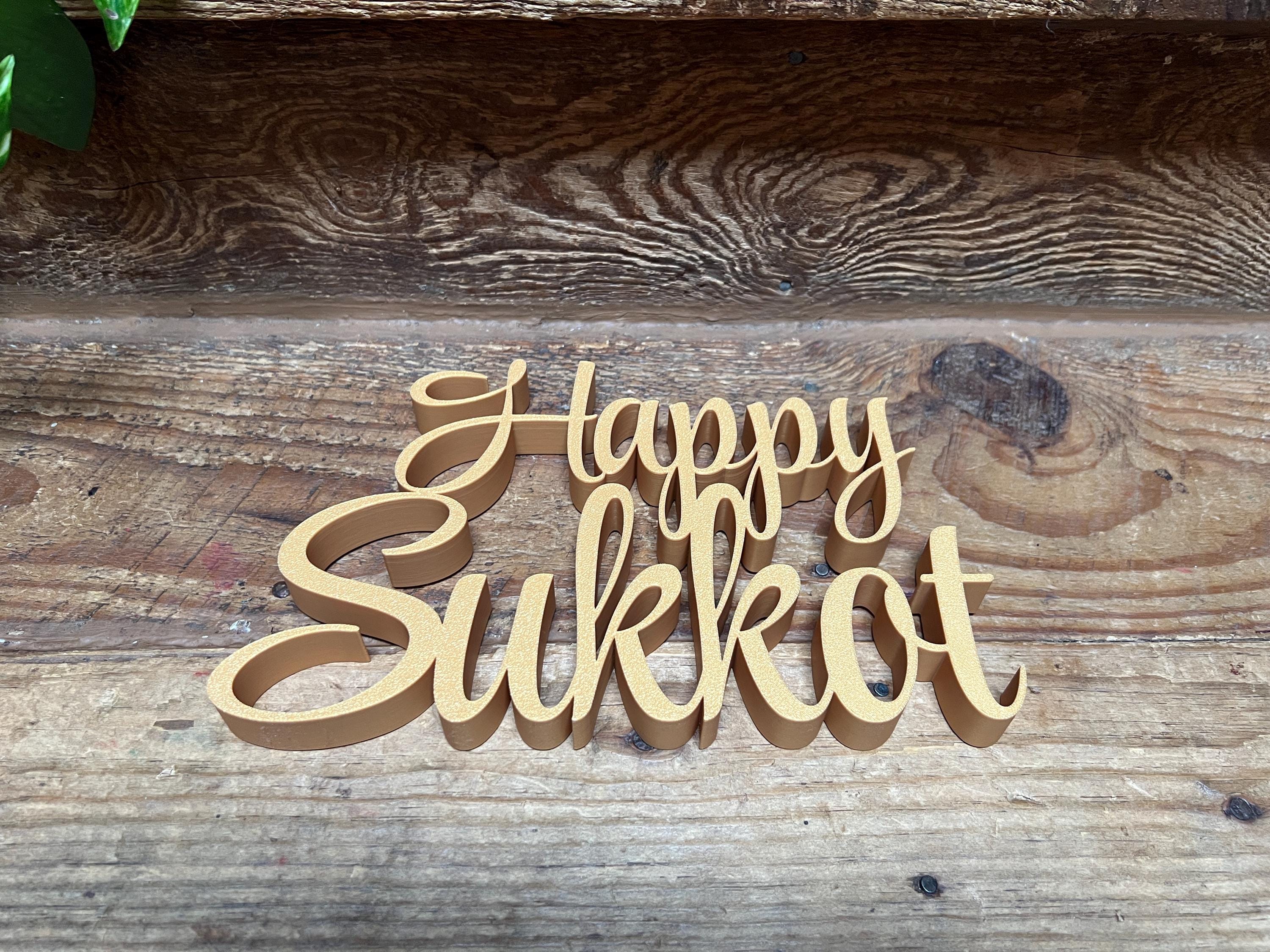 Happy Sukkot Freestanding Sign Decor