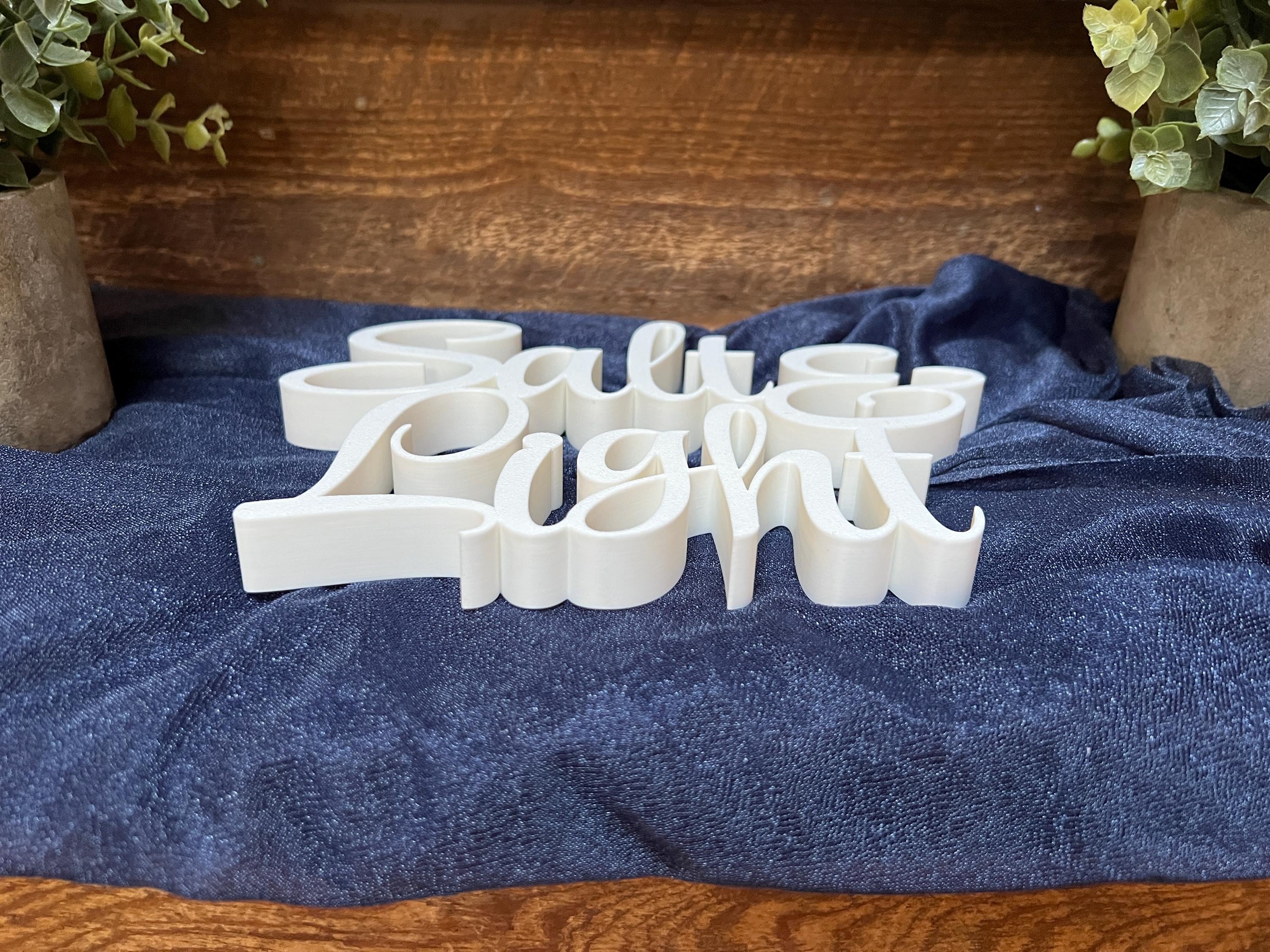 Salt and Light Freestanding Sign Decor