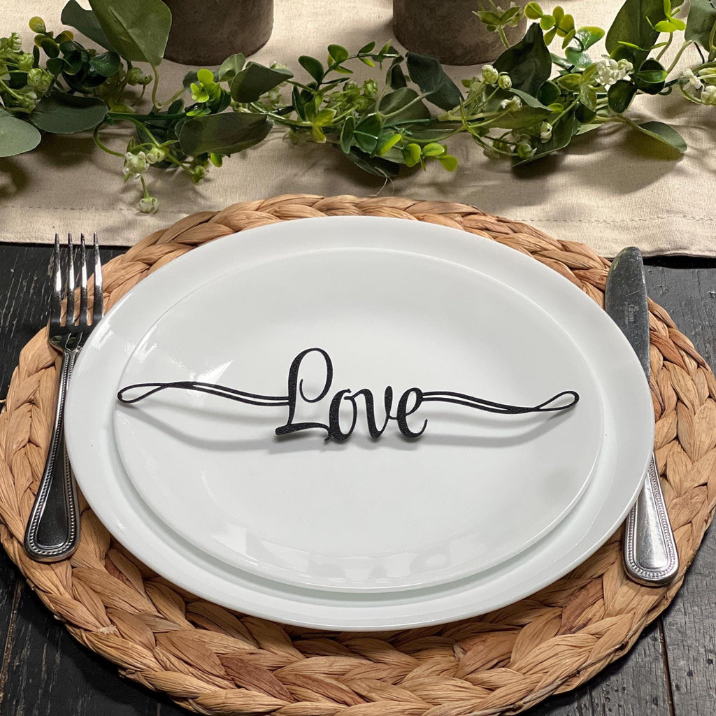 Love Plate Decor | Love Table Decor