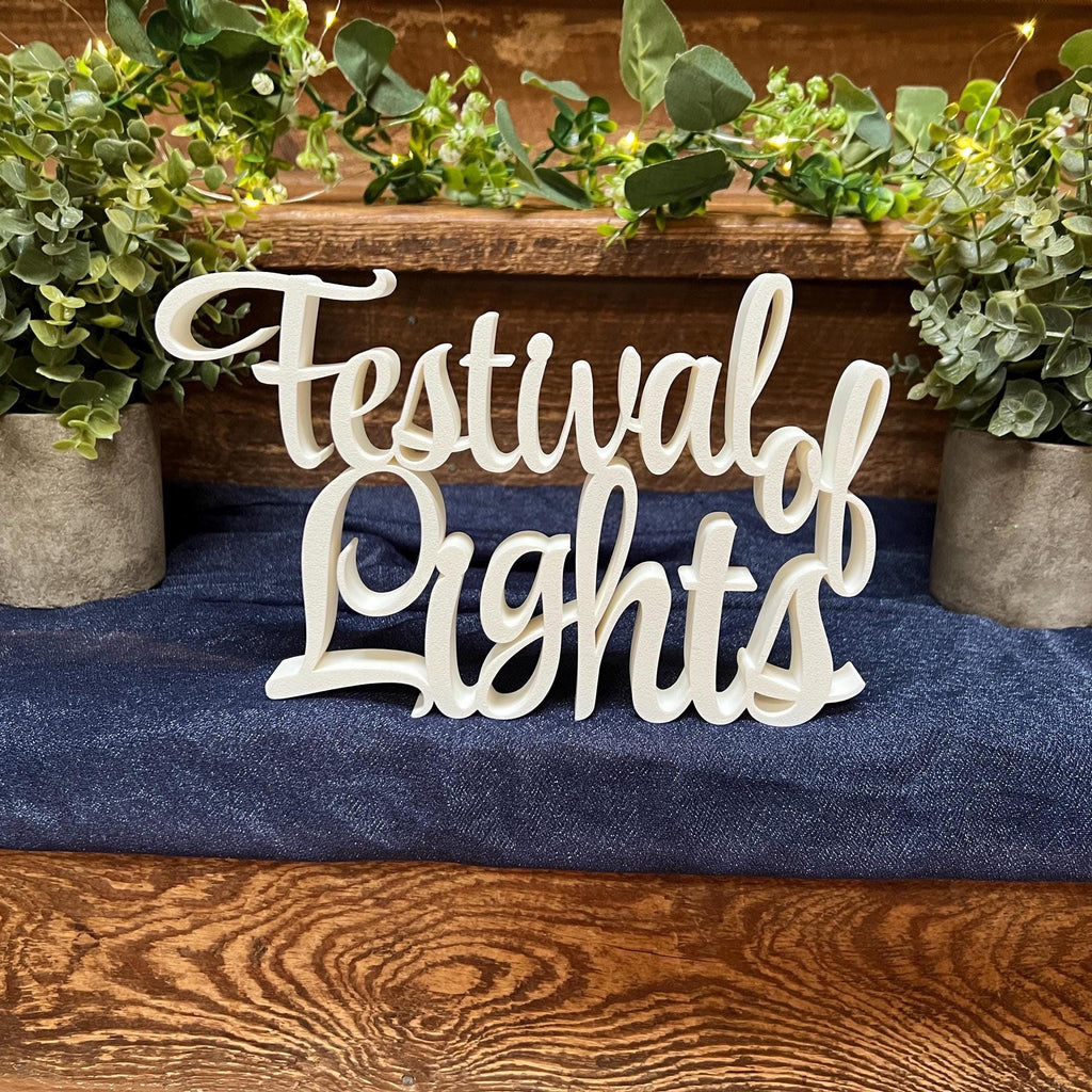 Festival of Lights Freestanding Sign Decor