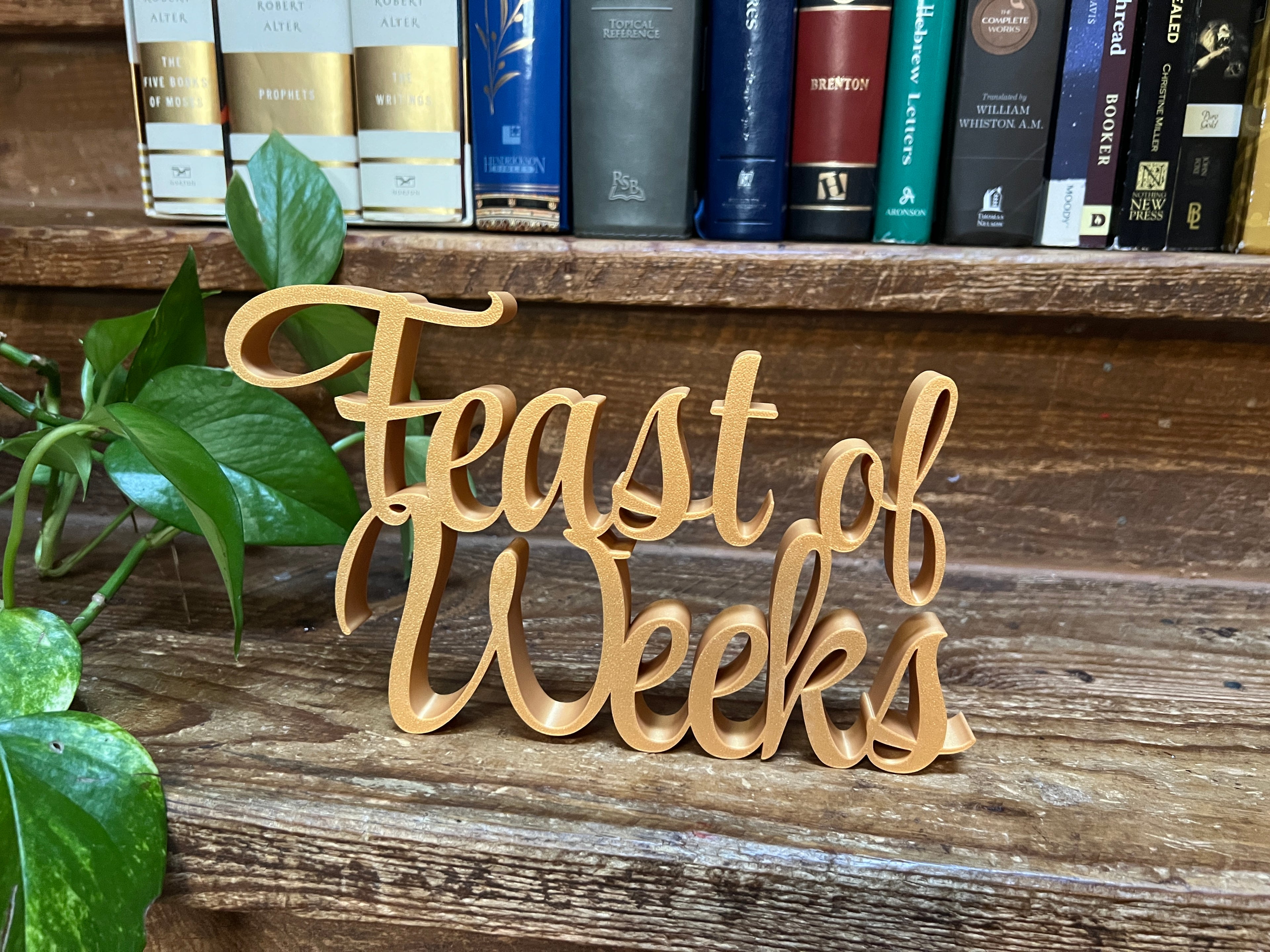 Feast of Weeks Freestanding Decor | Pentecost Feast Days Table Mantle Bookshelf | 3D Sign | Scriptural Decoration | Set Apart Home