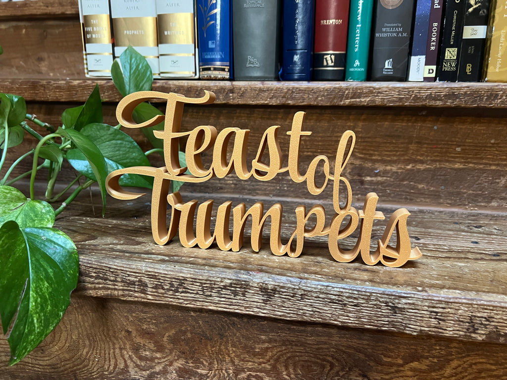 Feast of Trumpets Freestanding Sign Decor | Feast Day Bundle Available