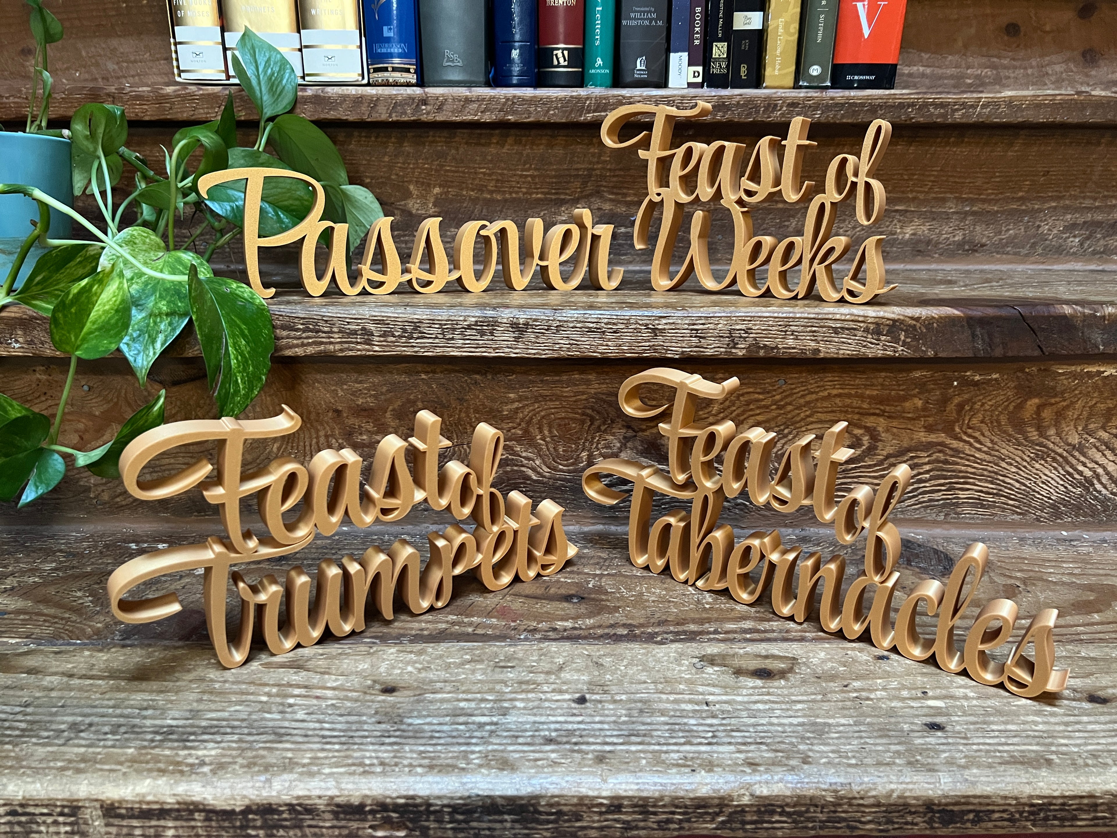 Feast Days Moedim Freestanding Sign Decor | English Feast Days Bundle