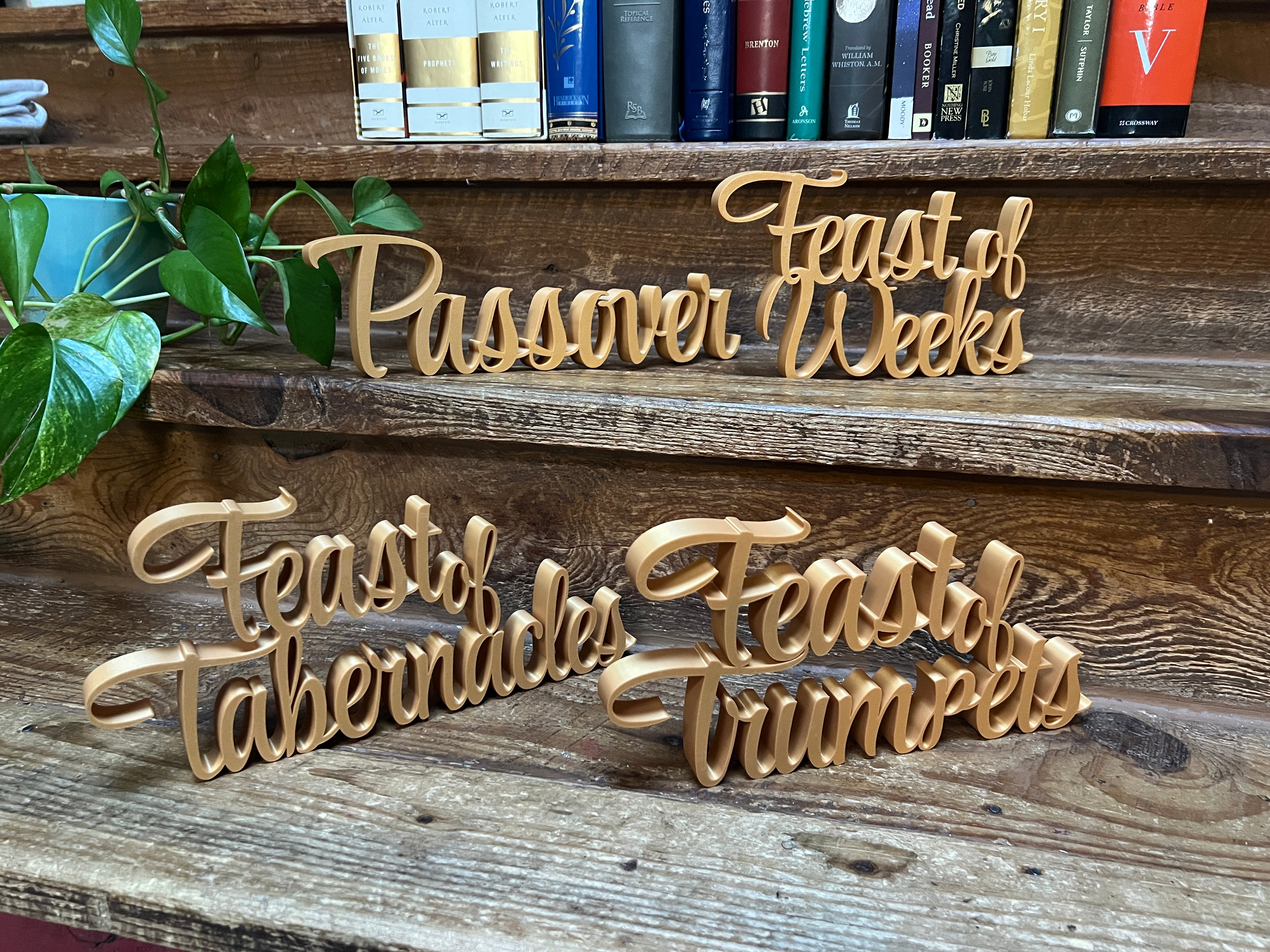 Feast Days Moedim Freestanding Sign Decor | English Feast Days Bundle