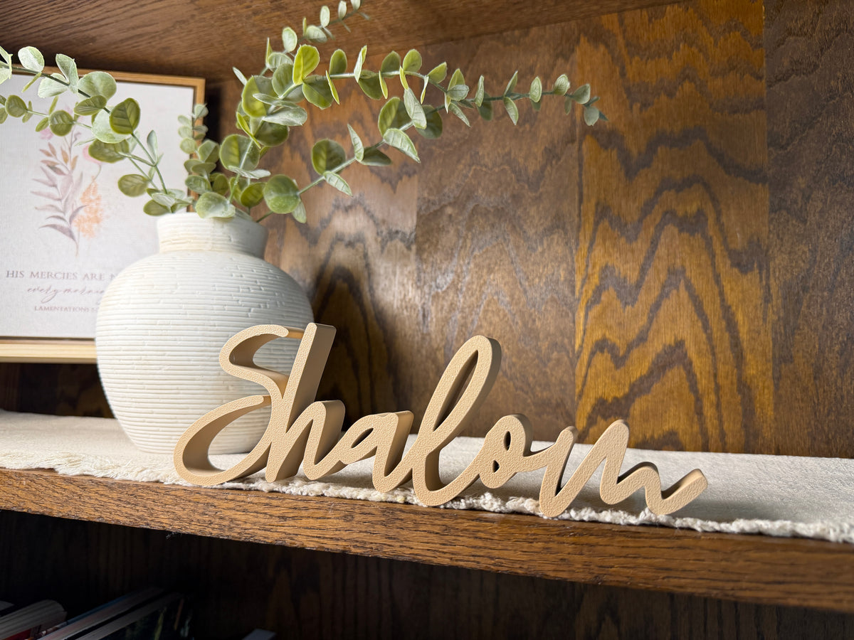 Shalom Peace Freestanding Sign Decor