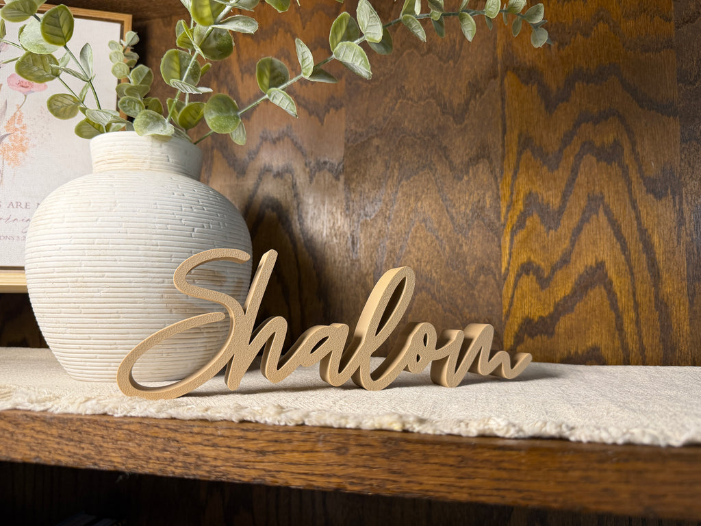Shalom Peace Freestanding Sign Decor