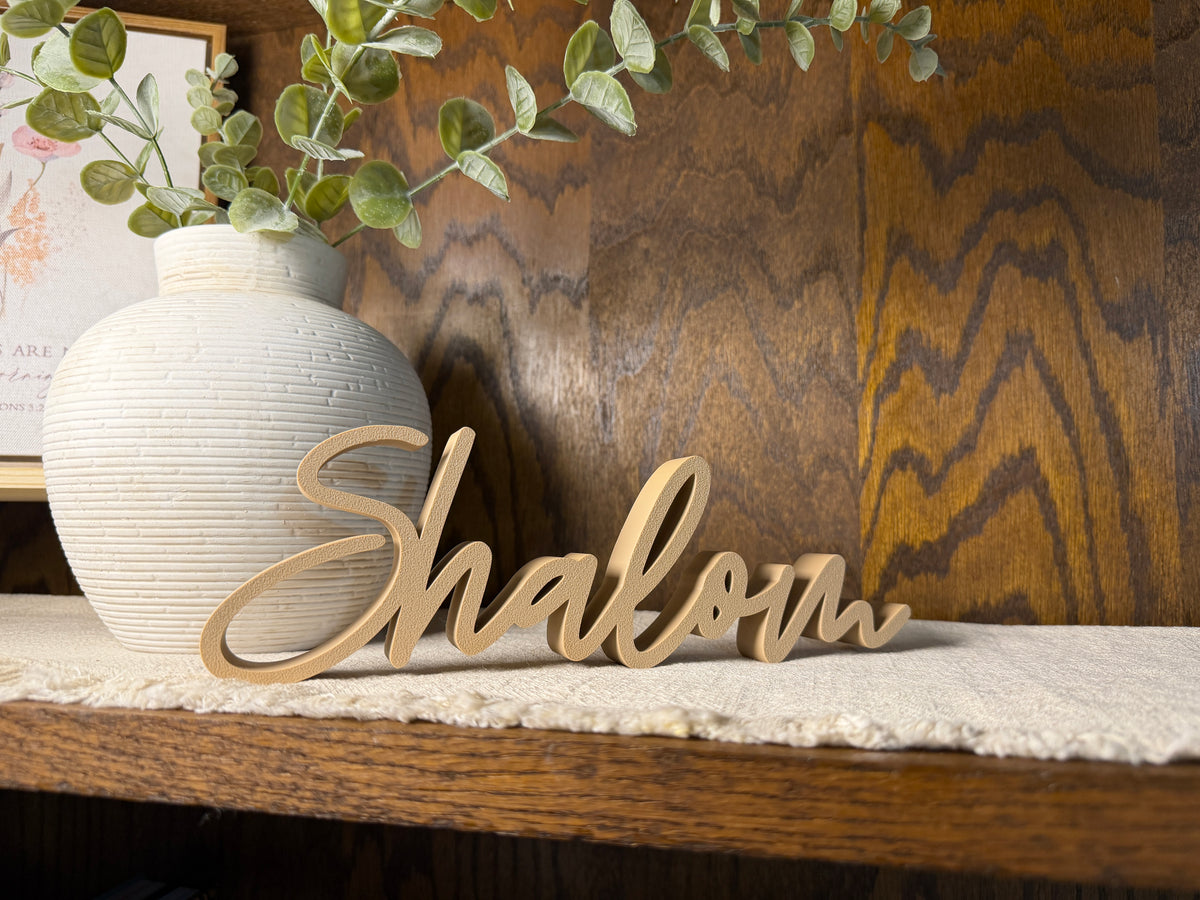 Shalom Peace Freestanding Sign Decor