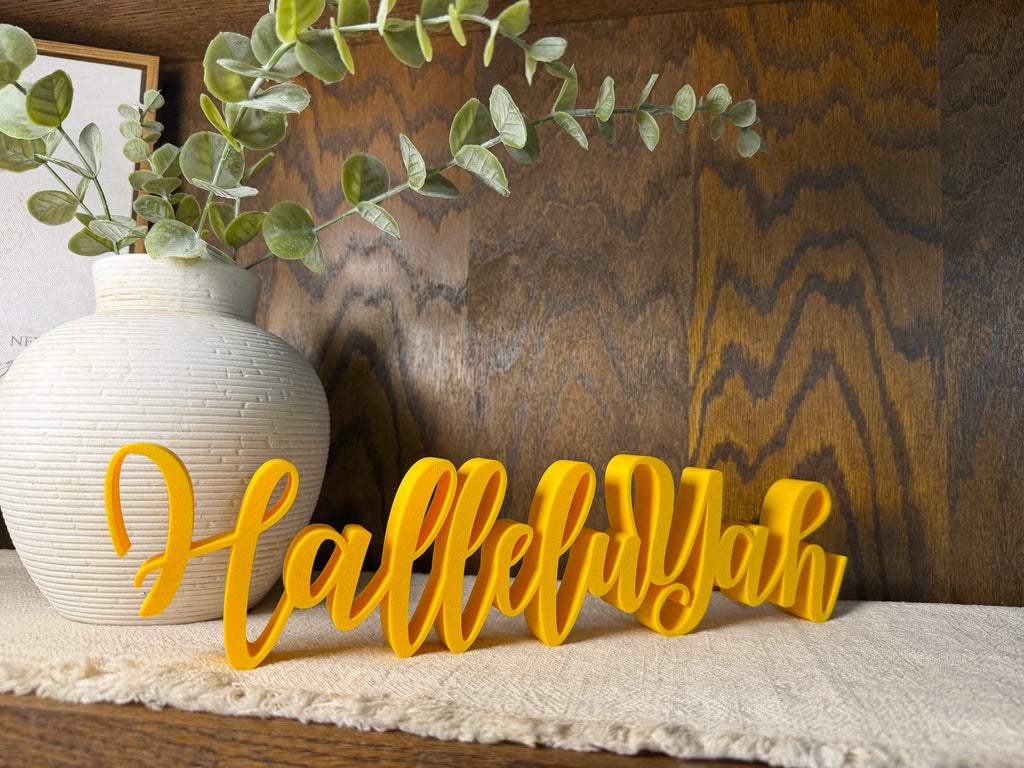 HalleluYah Freestanding Sign Decor