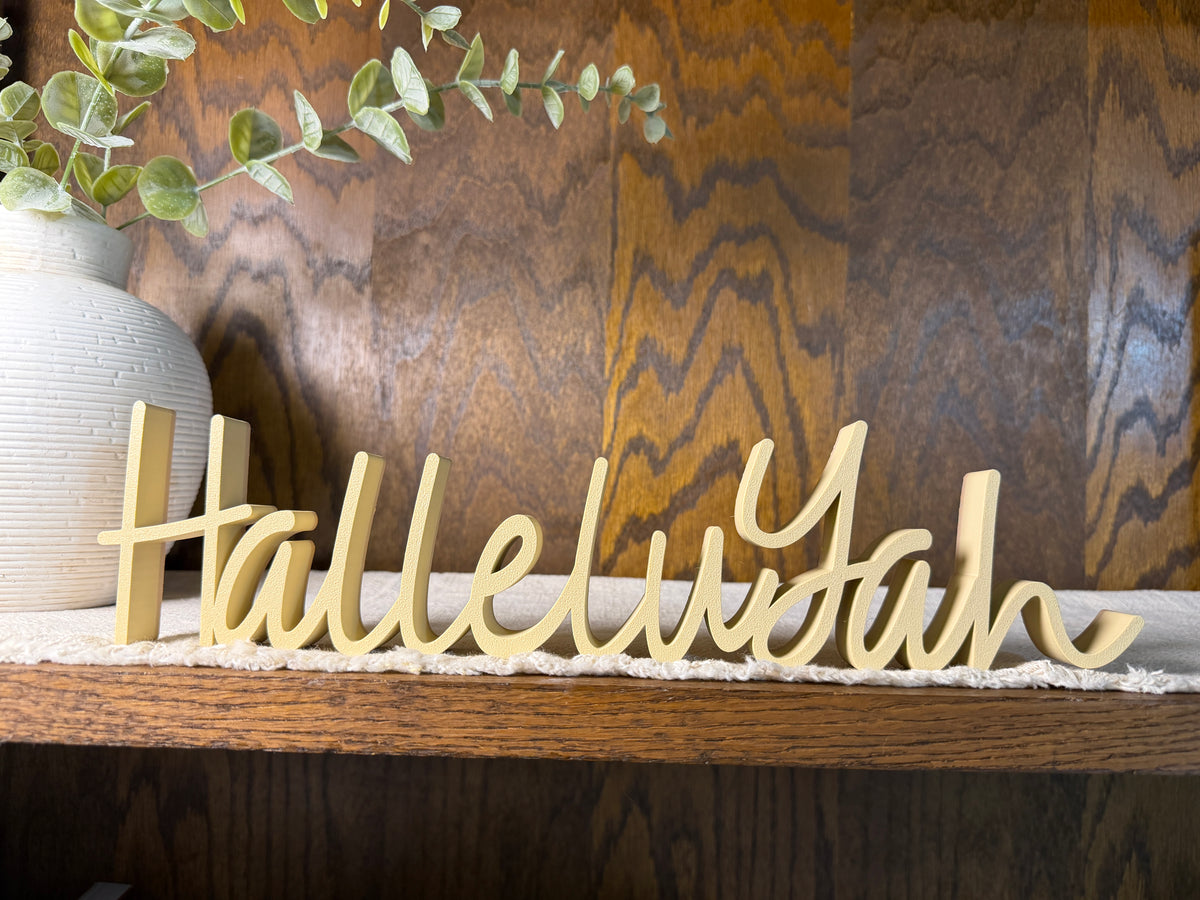 HalleluYah Freestanding Sign Decor