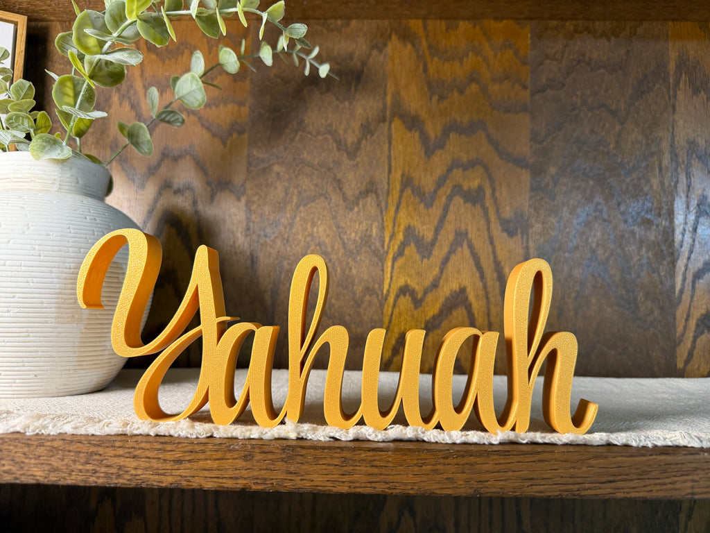 Yahuah Freestanding Sign Decor | Yahuah 3D Name Sign | Yahuah Decoration | YHWH YH WH