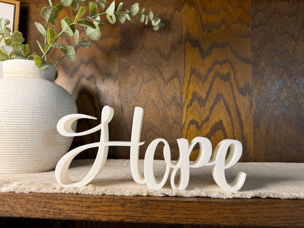 Faith Freestanding Sign Decor | Faith Decorative Sign | Faithful Sign 3D Name Sign | Scriptural decoration | Artful Christian Wall Decor