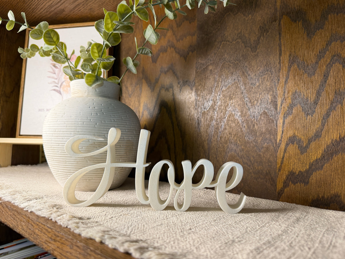 Faith Freestanding Sign Decor | Faith Decorative Sign | Faithful Sign 3D Name Sign | Scriptural decoration | Artful Christian Wall Decor