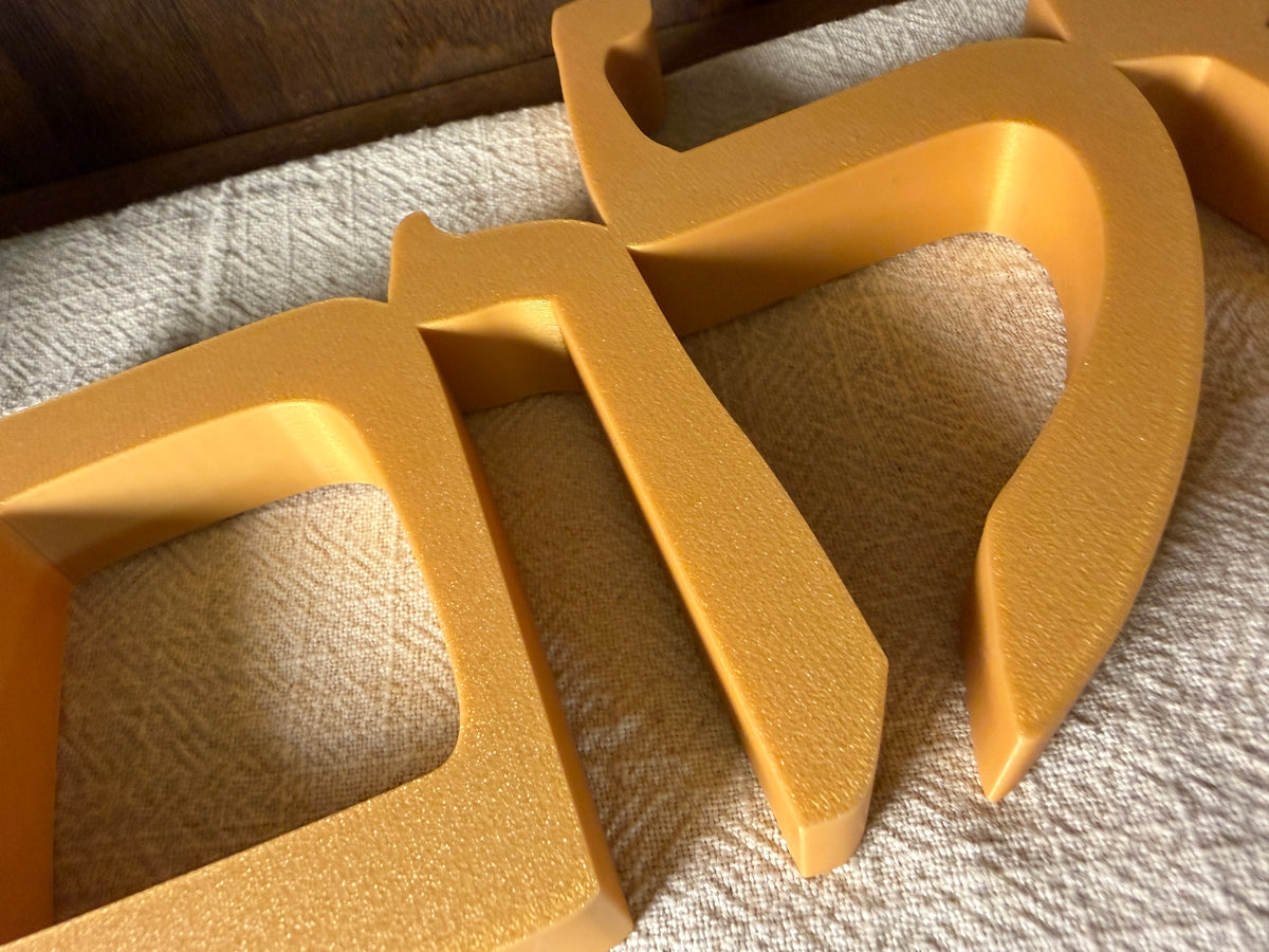 Hebrew Shalom שלום Peace Freestanding Sign Decor